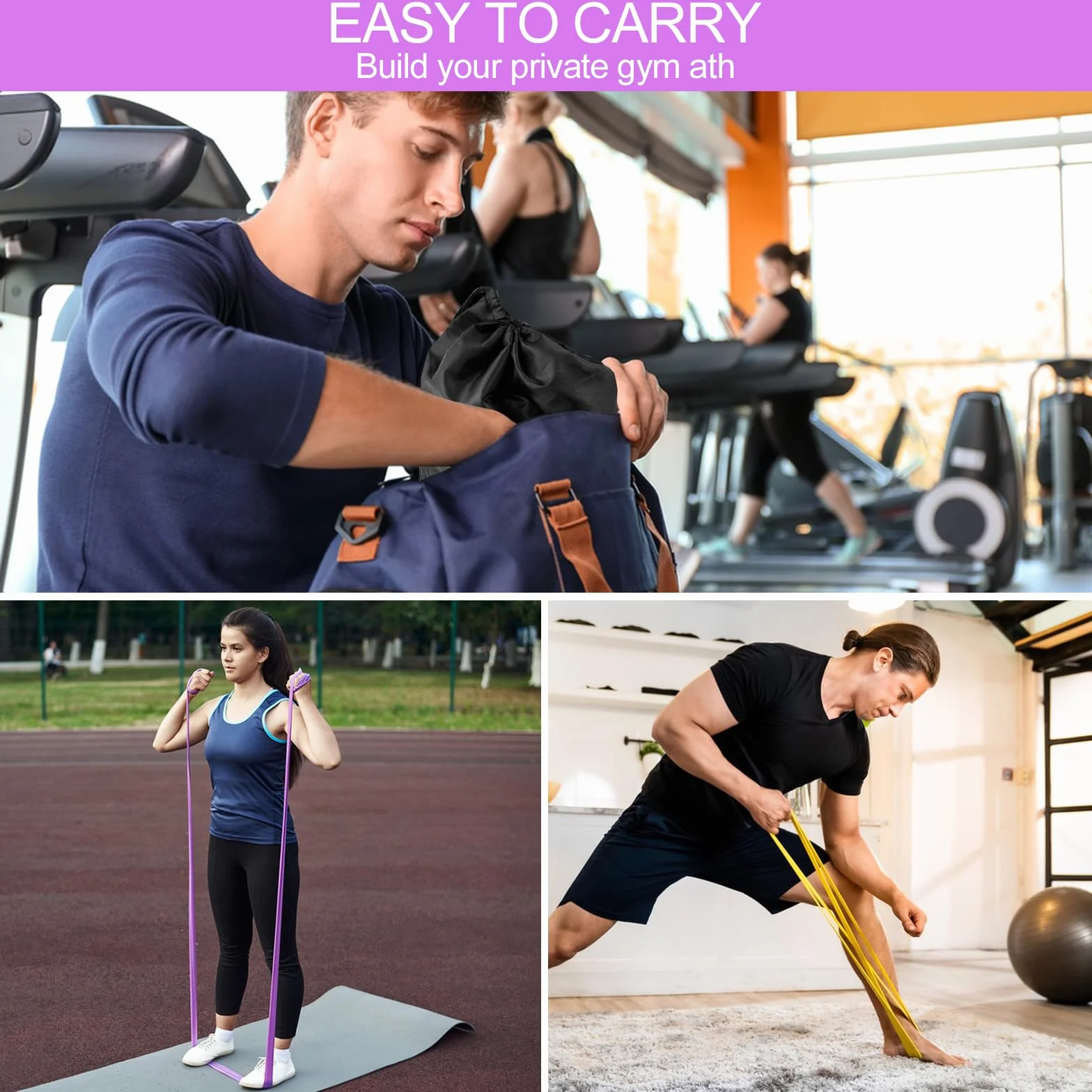 Newpop Taśmy Oporowe do Fitnessu