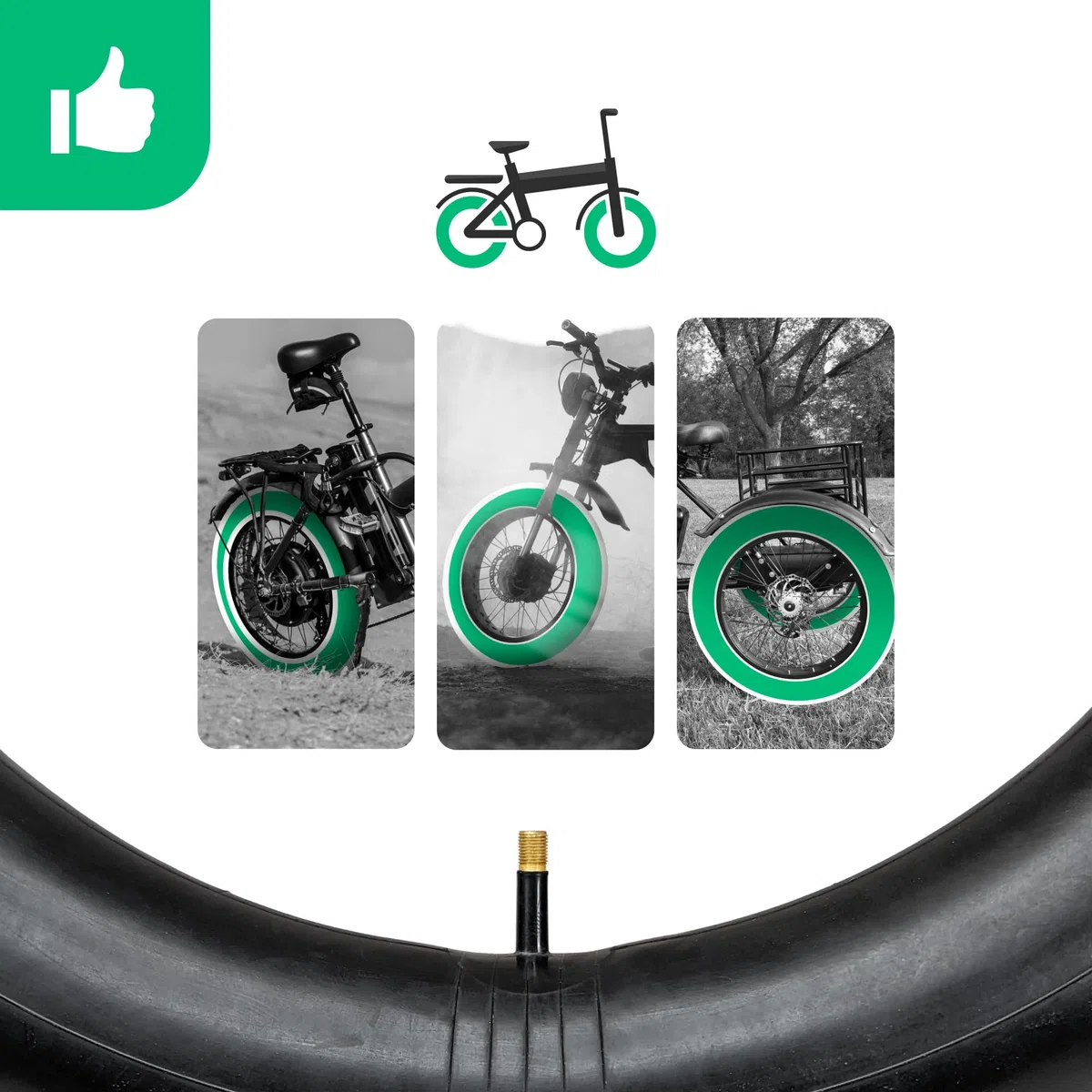 MOOVMOOV Dętka 20x4 z prawym zaworem Schradera (x2) - kompatybilna z Fat Bike/MTB/rowery elektryczne, bardzo wytrzymała guma butylowa, do opon 20 cali - 100-406