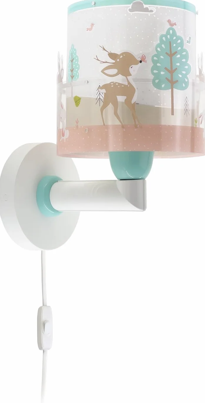 Dalber Kinkiet dziecięcy lampa ścienna chmury Loving Deer Sarna Różowa E27