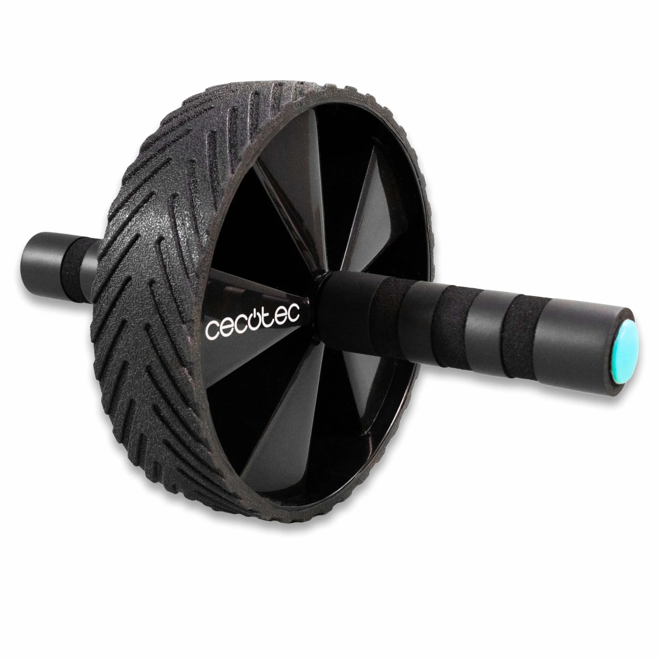 Cecotec Małe koło brzuszne DrumFit AB Wheel, trening funkcjonalny, antypoślizgowe uchwyty ComfortFit i SweatProof, gumowa mata EVA, SilenceFit, maks. 200 kg