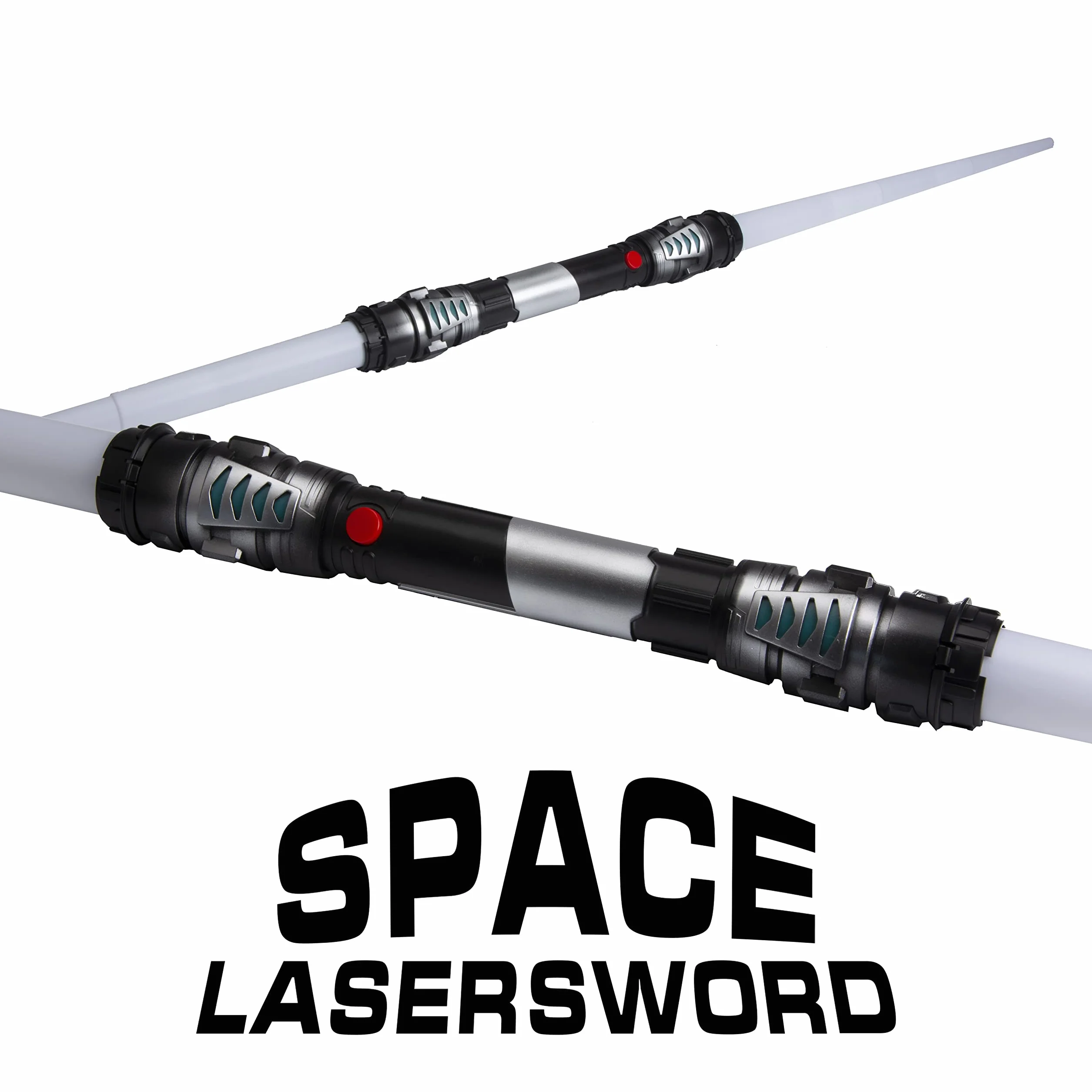 Miecz laserowy o podwójnym ostrzu Miecz laserowy 138 cm z oświetleniem i dźwiękiem (Czerwony)