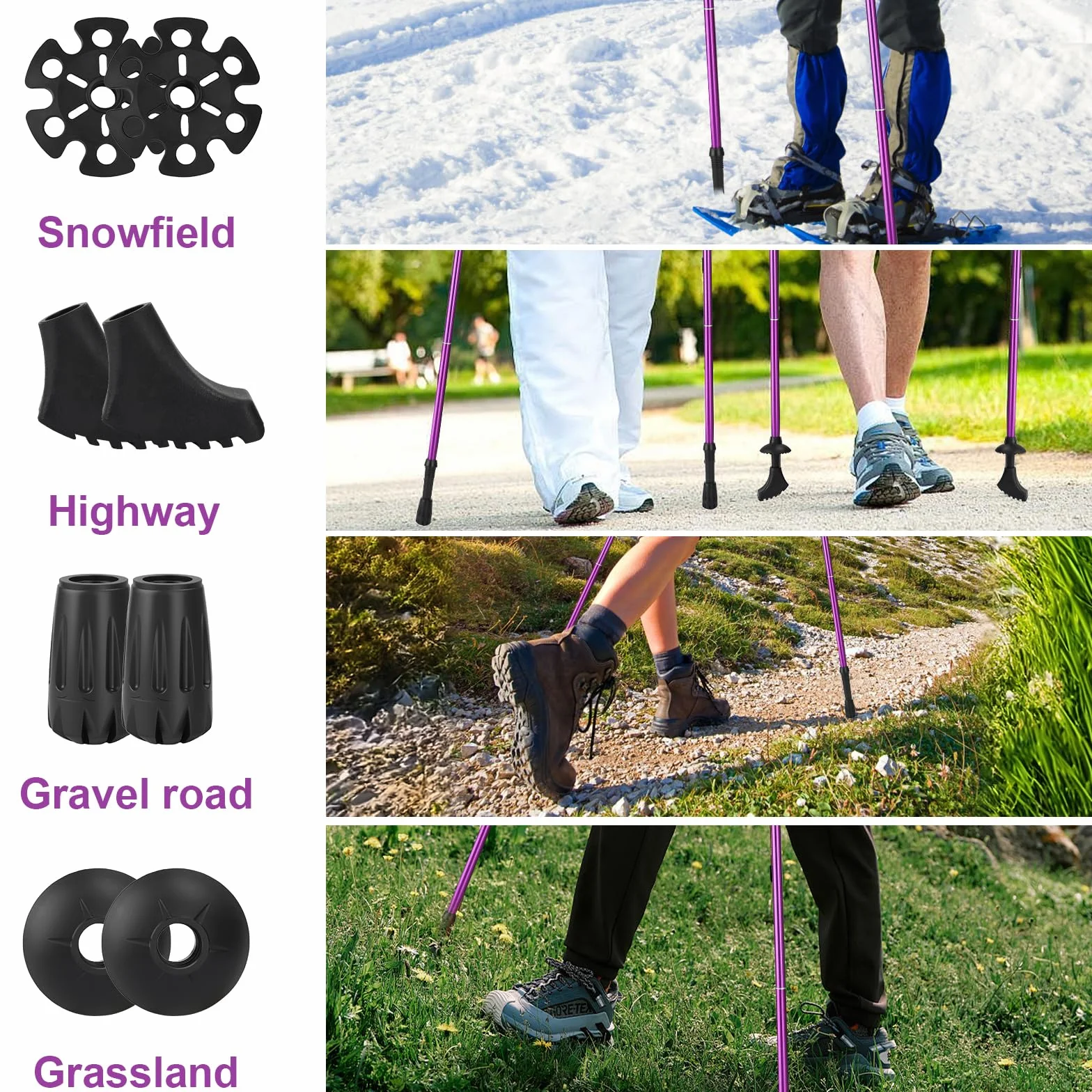 Kijki do Nordic Walking damskie składane 115-135 cm teleskopowe trekkingowe aluminiowe
