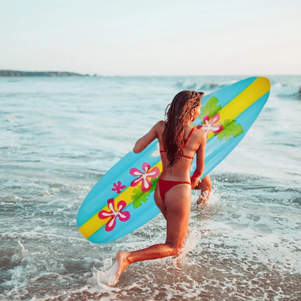 Nadmuchiwana deska surfingowa, miękka deska surfingowa do pływania, nadmuchiwana deska boogie, przenośna do surfowania na plaży, pływania, na lato, do zabawy w wodzie