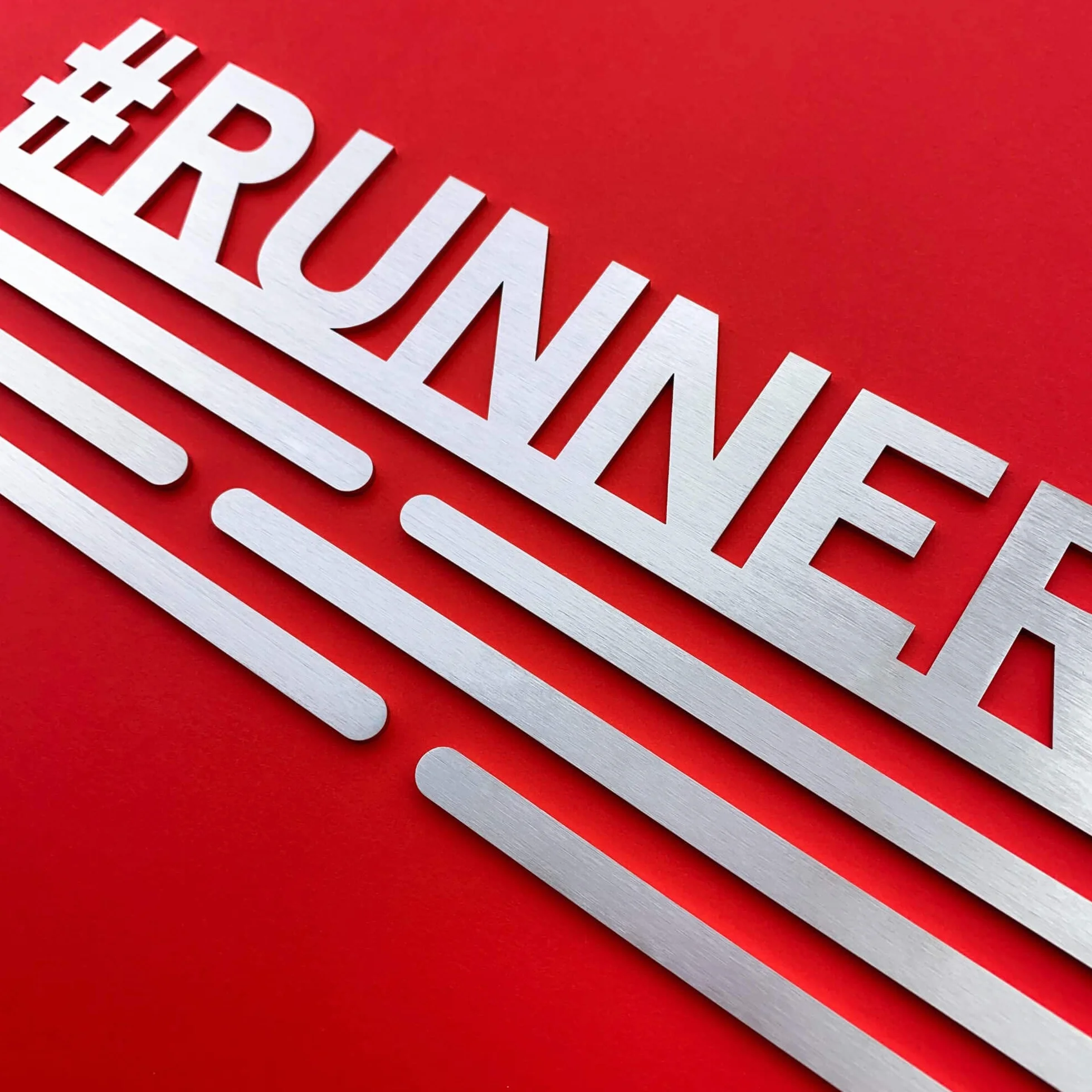 Wieszak na medale #Runner | do 60 medali | uchwyt do biegania i innych nagród sportowych (M | stal nierdzewna)