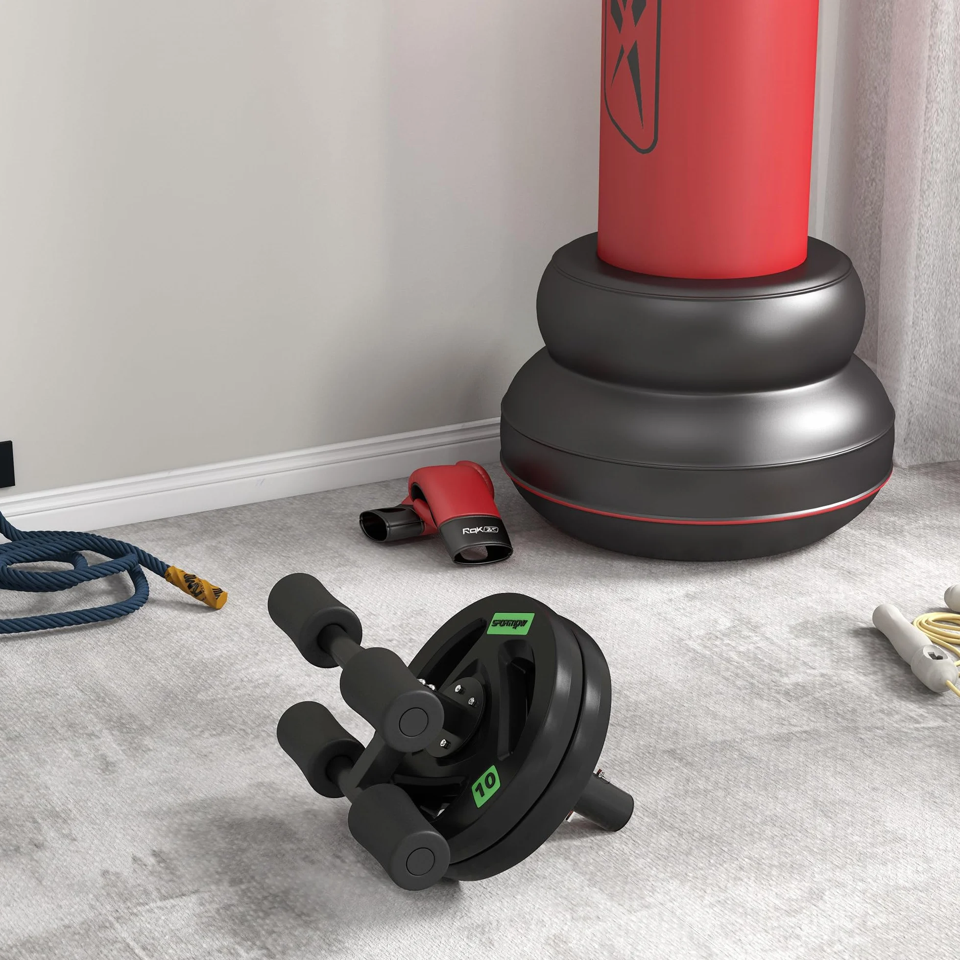 SPORTNOW Tib Bar Tibialis Trainer Maszyna do podnoszenia łydek, pasuje do talerzy obciążających 5 cm