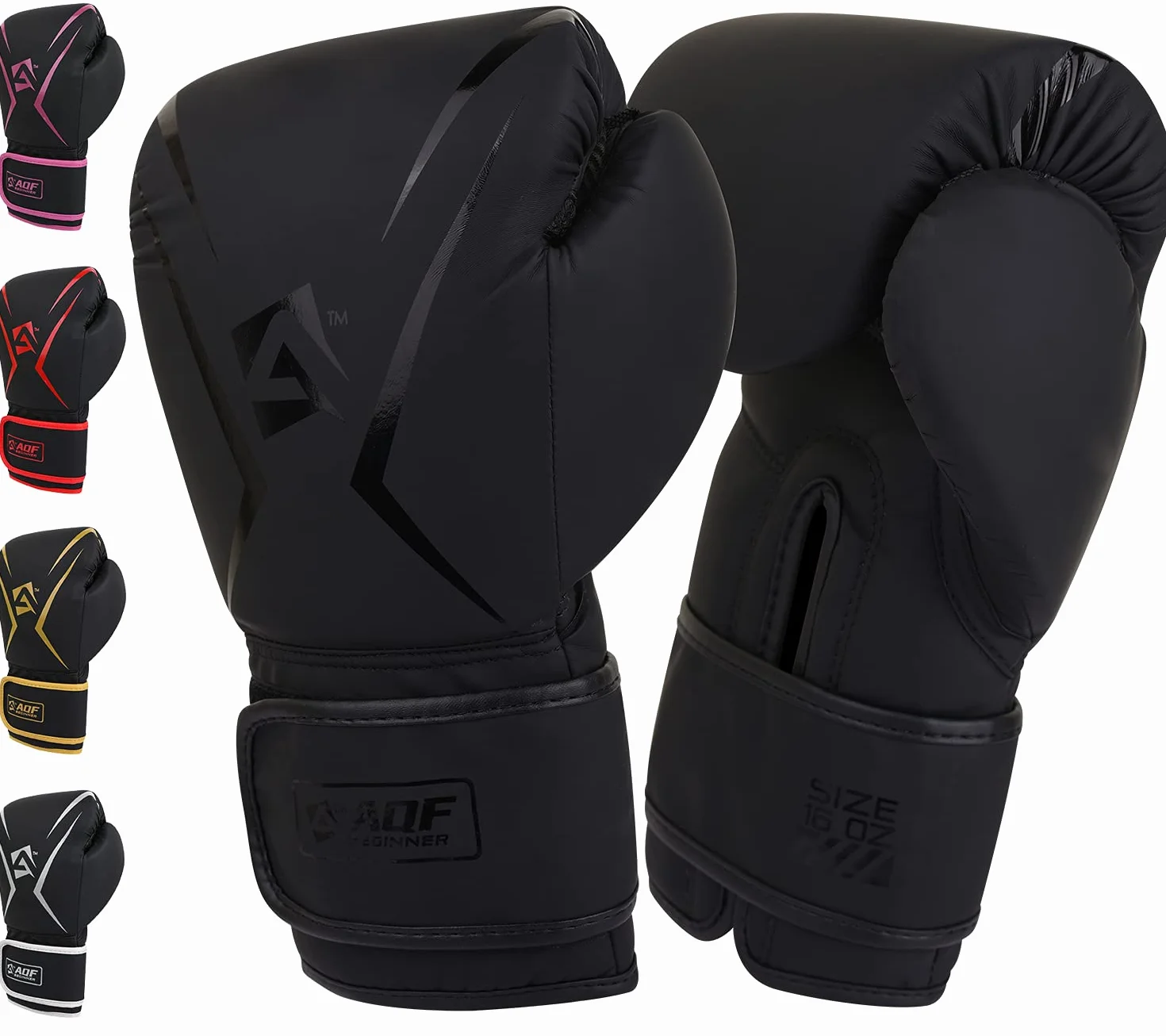AQF Rękawice Bokserskie Dla Dzieci I Dorosłych - Na Worek Muay Thai, Boks Skórzane 4oz Do 16oz Na Wykrawania MMA Fighting & Kickboxing Z Dodatkowymi Warstwami Wyściółki