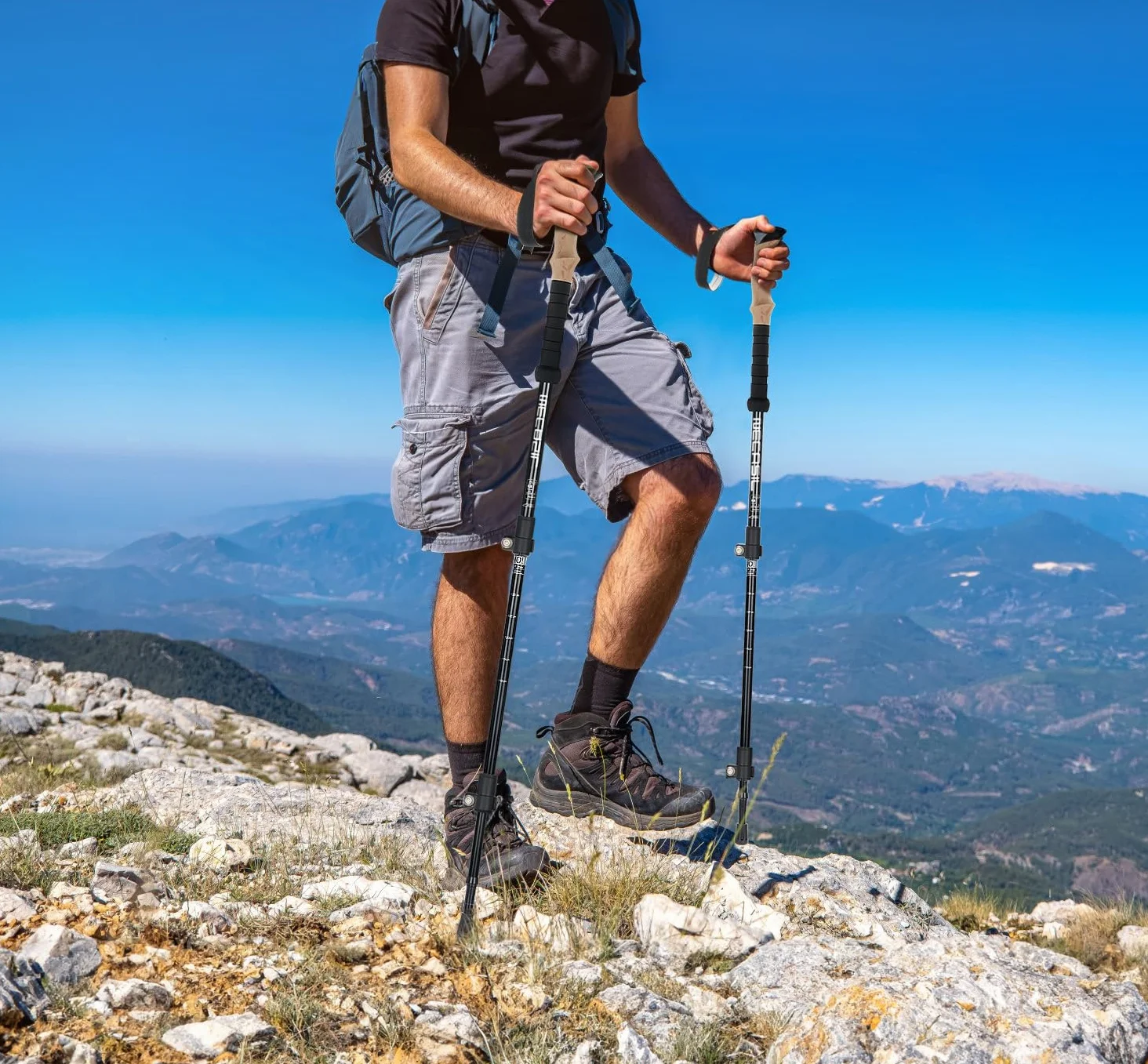 Kijki trekkingowe składane regulowane 110-135 cm dla mężczyzn i kobiet