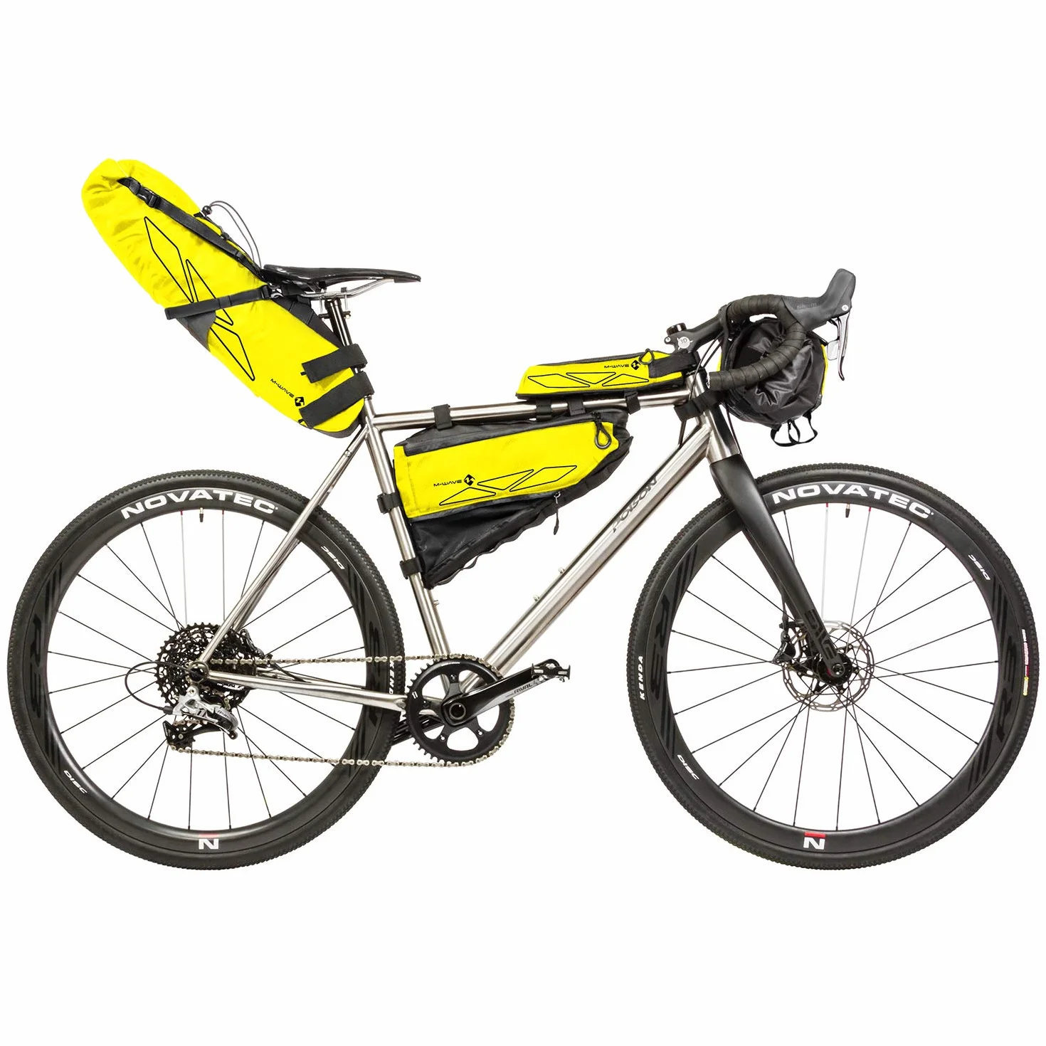 M-Wave Unisex Rough Ride Frame trójkątna torba neonowa żółta, ok. 42 x 14-25 cm