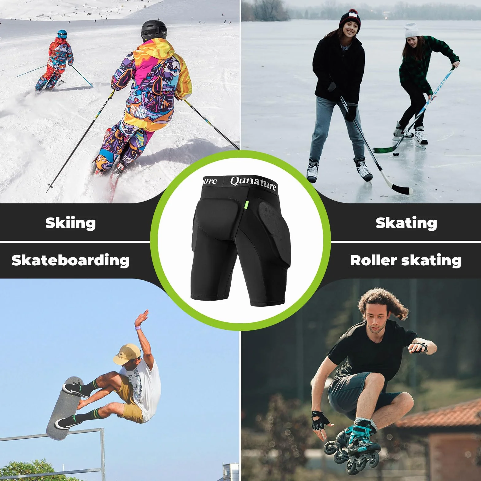 Spodnie ochronne na snowboard, wyposażenie ochronne 3D, wyściółka bioder, spodnie z tworzywa EVA, wyściełane szorty dla mężczyzn i kobiet, styl podstawowy