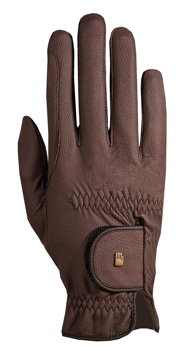 Roeckl Roeck Grip Karmelowe rękawice jeździeckie, Rozmiar: 7.5