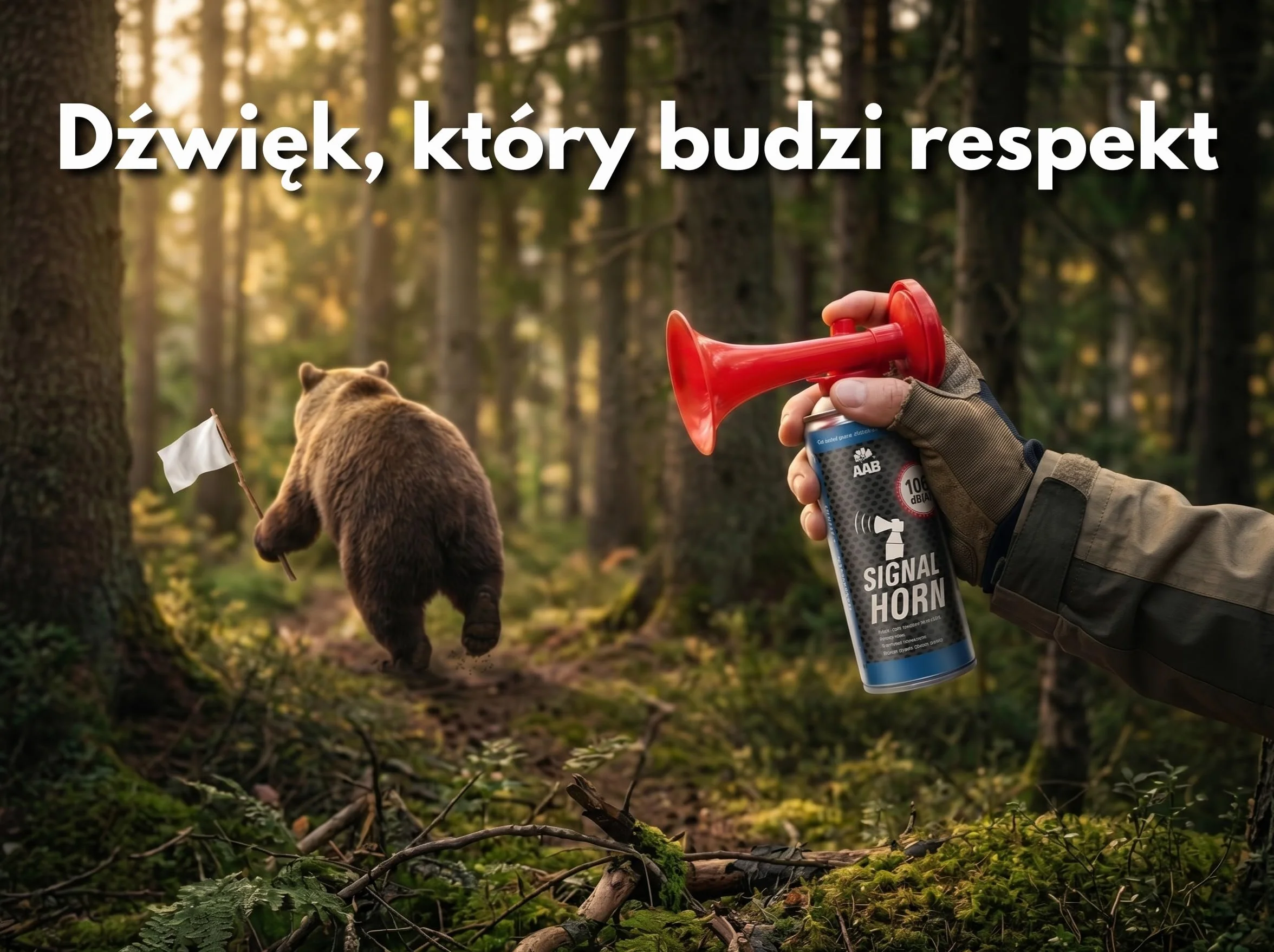 1 x AABCOOLING Trąbka Sygnałowa 106 dB(A) - Trąbka Kibica z Niepalnym Gazem, Do 120 Krótkich Sygnałów, Głośna Wuwuzela Gazowa, Sygnał Dźwiękowy na Sprężone Powietrze, Na Imprezy, Urodziny