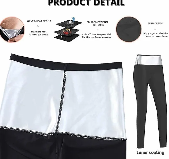 Neoprenowe spodnie odchudzające do sauny damskie legginsy termiczne