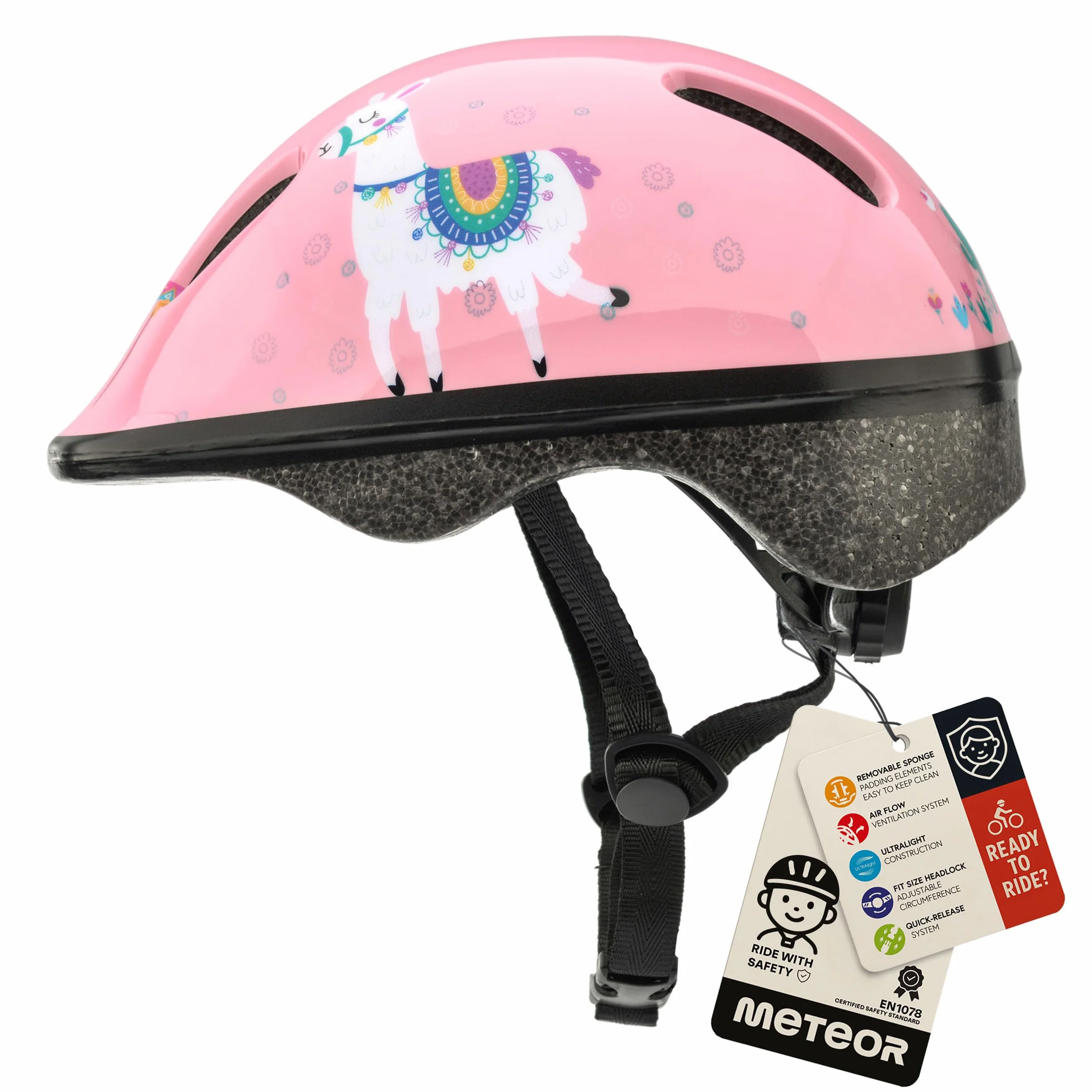 Kask Rowerowy Dla Dzieci – Dziecięcy Kask Rowerowy Na Rower Hulajnogę Rolki – Bezpieczny Kask Dla Dziewczynki i Chłopca – Kask Na Rower Dzieciecy Kaski Dziecięce Regulowane Kask Dla Dziecka METEOR