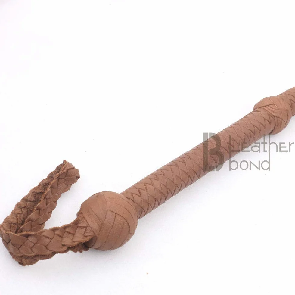 Indiana Jones styl 4 stopy 8 warkocz naturalna jasnobrązowa skóra bulwhip prawdziwa skóra bydlęca bull whip
