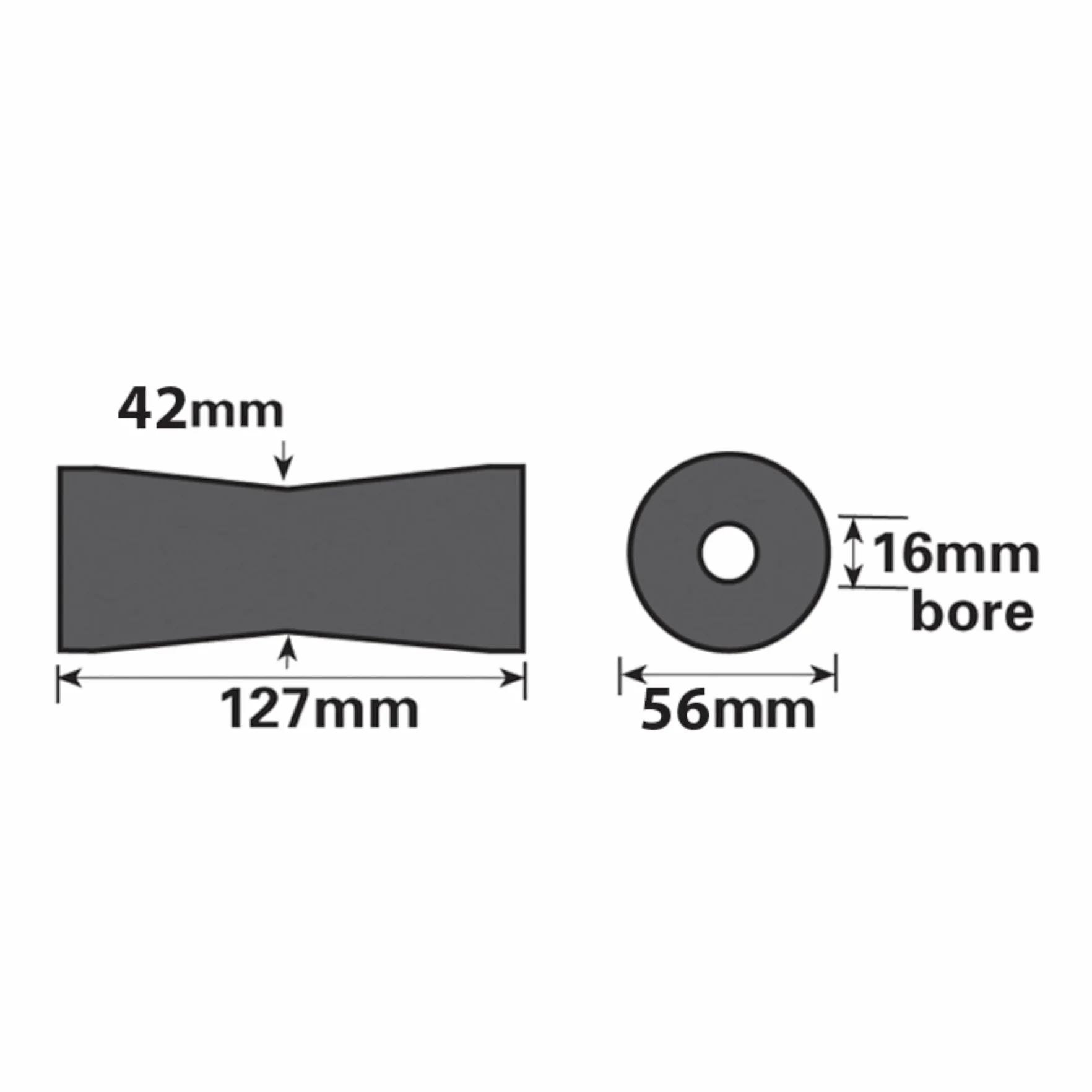 AB Tools Łódź/odrzutowiec/ponton przyczepa kil V wałek i wspornik 16 mm wrzeciono UBR18 UBR20