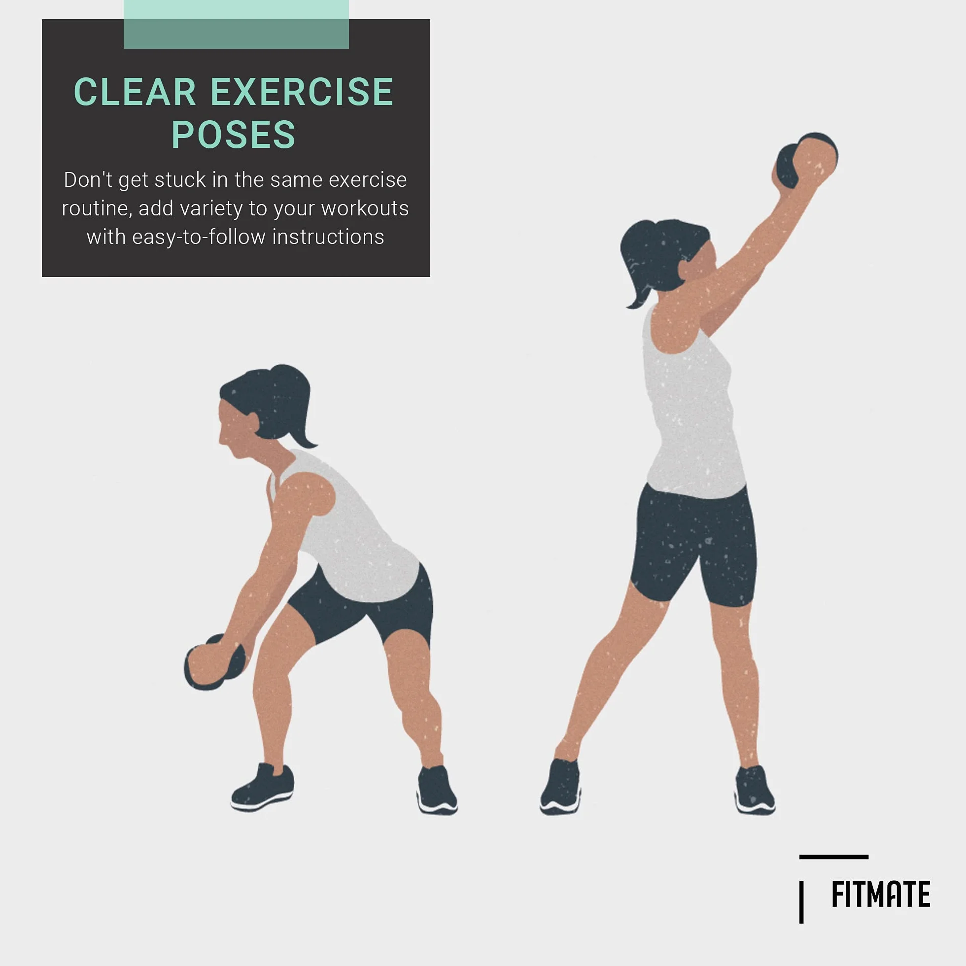 PosterMate - FitMate zestaw plakatów treningowych, 8 sztuk, hantle, sztanga, kettlebell i wiele innych rutynowych treningów gimnastycznych z bezpłatnymi ciężarami (51 x 76 cm)