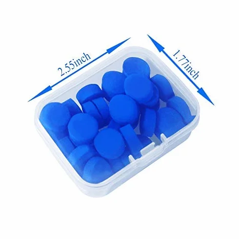 30 szt. Końcówki kijka bilardowa 12 mm Wskazówki zastępcze z przezroczystym pudełkiem do snooker Pool Cues (niebieski 12 mm)