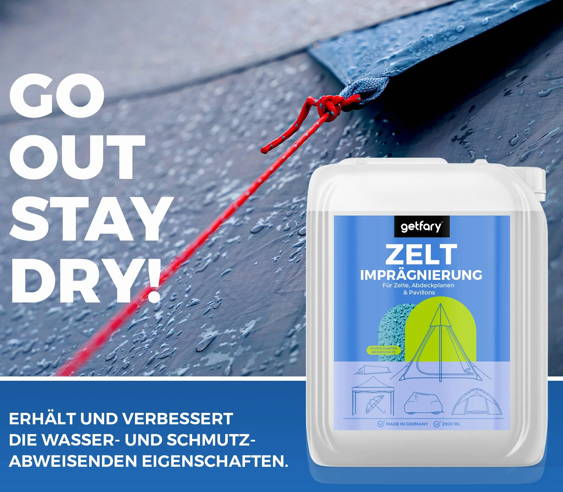 Spray impregnujący do namiotów i pawilonów 3 l – impregnat premium Spray-On do użytku na zewnątrz