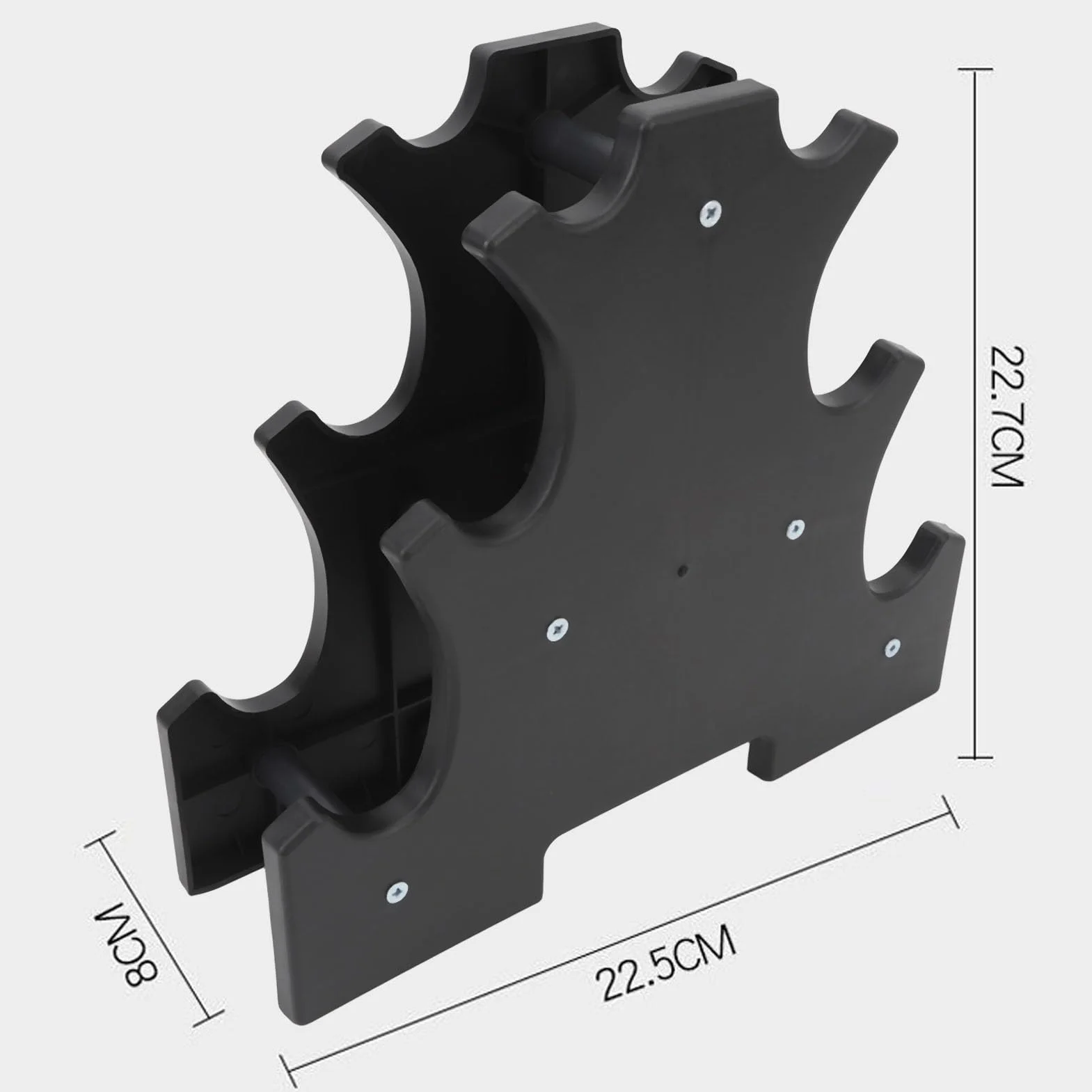 Keenso Stojak na Hantle 3-poziomowy Plastikowy Compact 3 kg