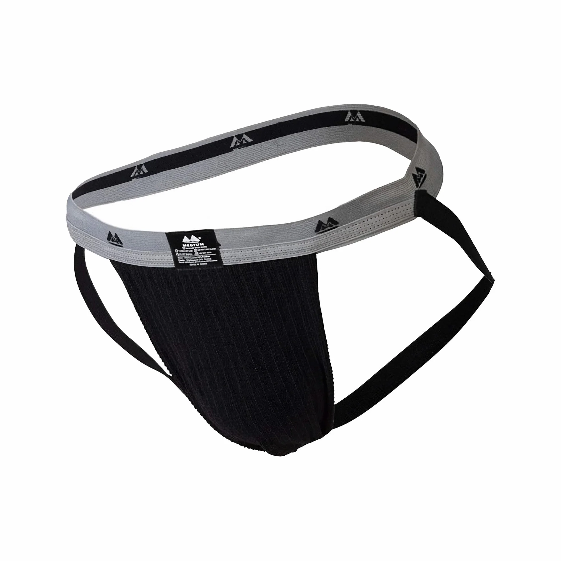 MM Edition Męski pasek typu jockstrap, czarny/szary, M