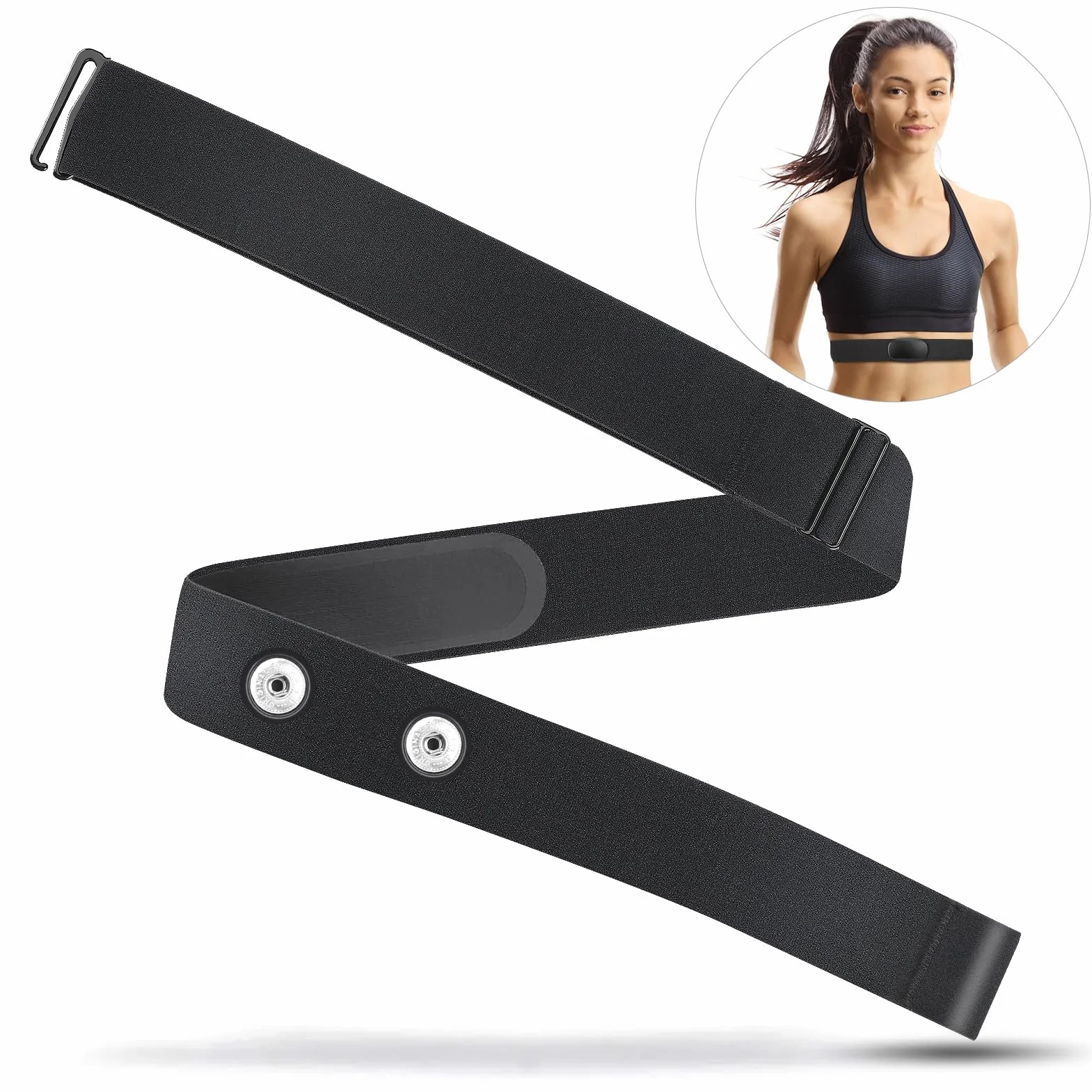 Regulowany pasek Cardio (70 cm do 105 cm) do czujnika serca, pasek Cardio Bluetooth Ant+, kompatybilny z Garmin, Wahoo, Polar H10 H9, Coospo, Magene, Bryton, Livlov