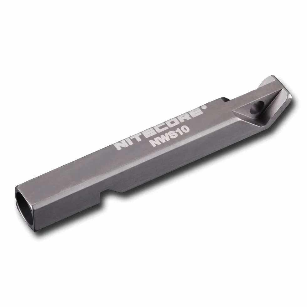 NITECORE Tytanowy gwizdek alarmowy NWS10, srebrny, jeden rozmiar