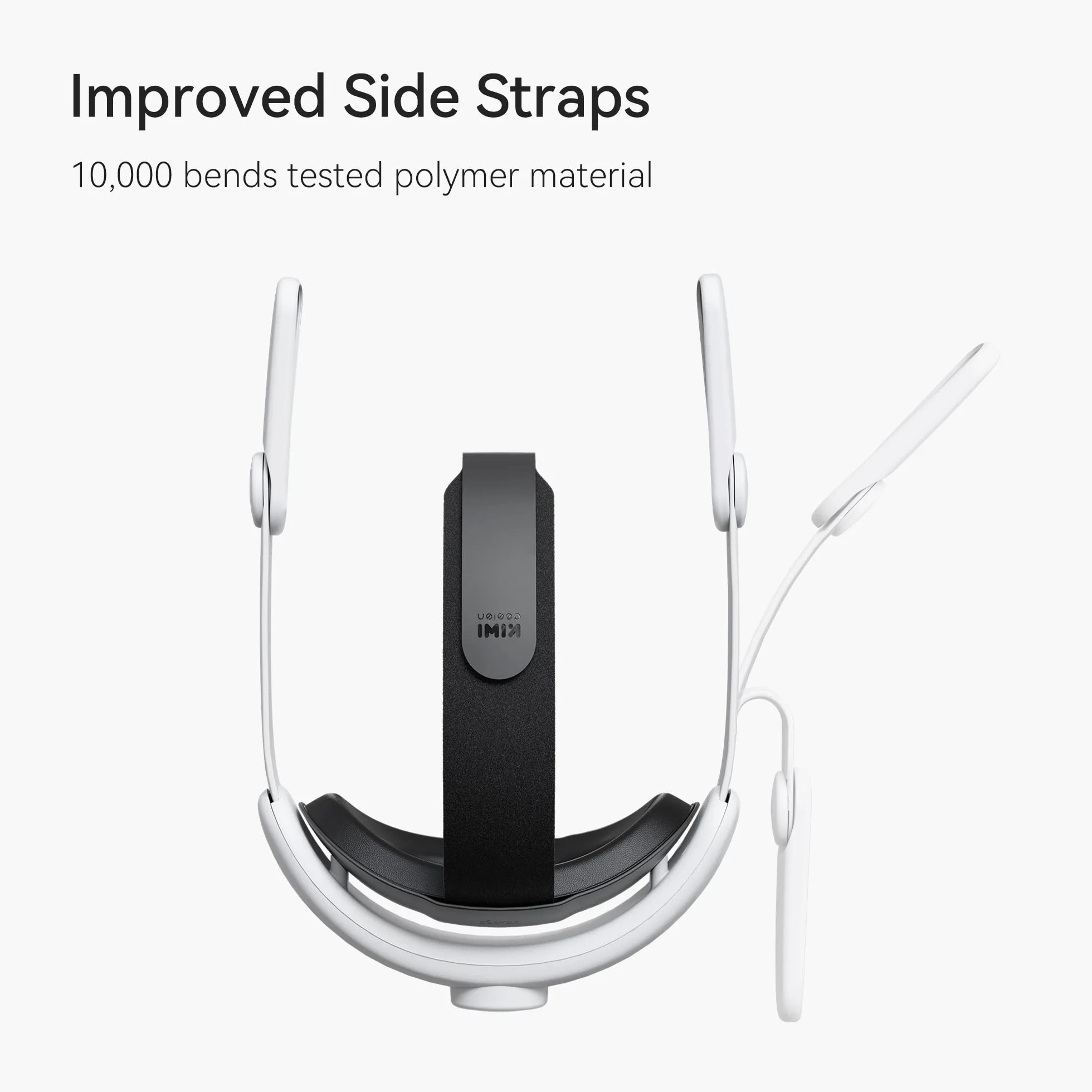 KIWI design Akcesoria do wygodnego paska na głowę zgodne z Quest 2, wymienny pasek Elite dla lepszego wsparcia, biały/czarny