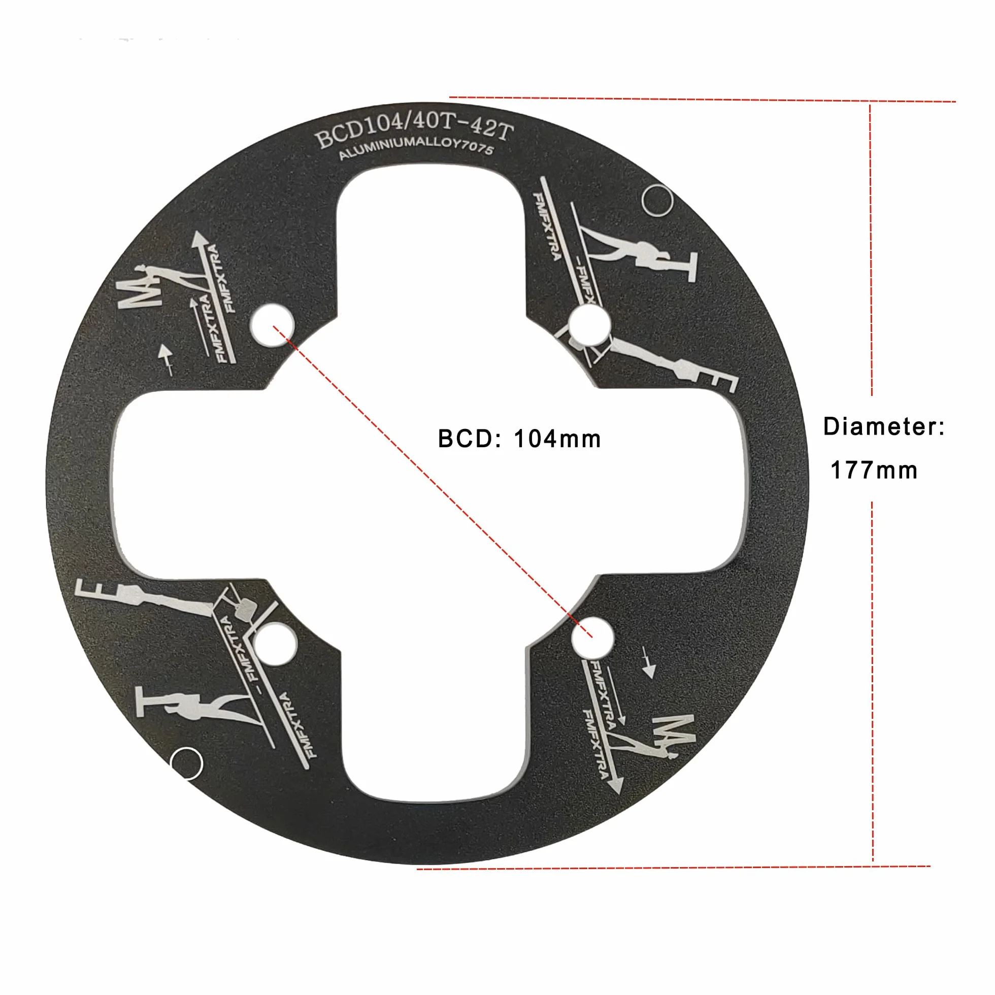 UPANBIKE kolce rower górski osłona BCD 104 mm stop aluminium pierścień ochronny pokrowiec na 32 ~ 34T 36~38T 40~42T koła łańcuchowe