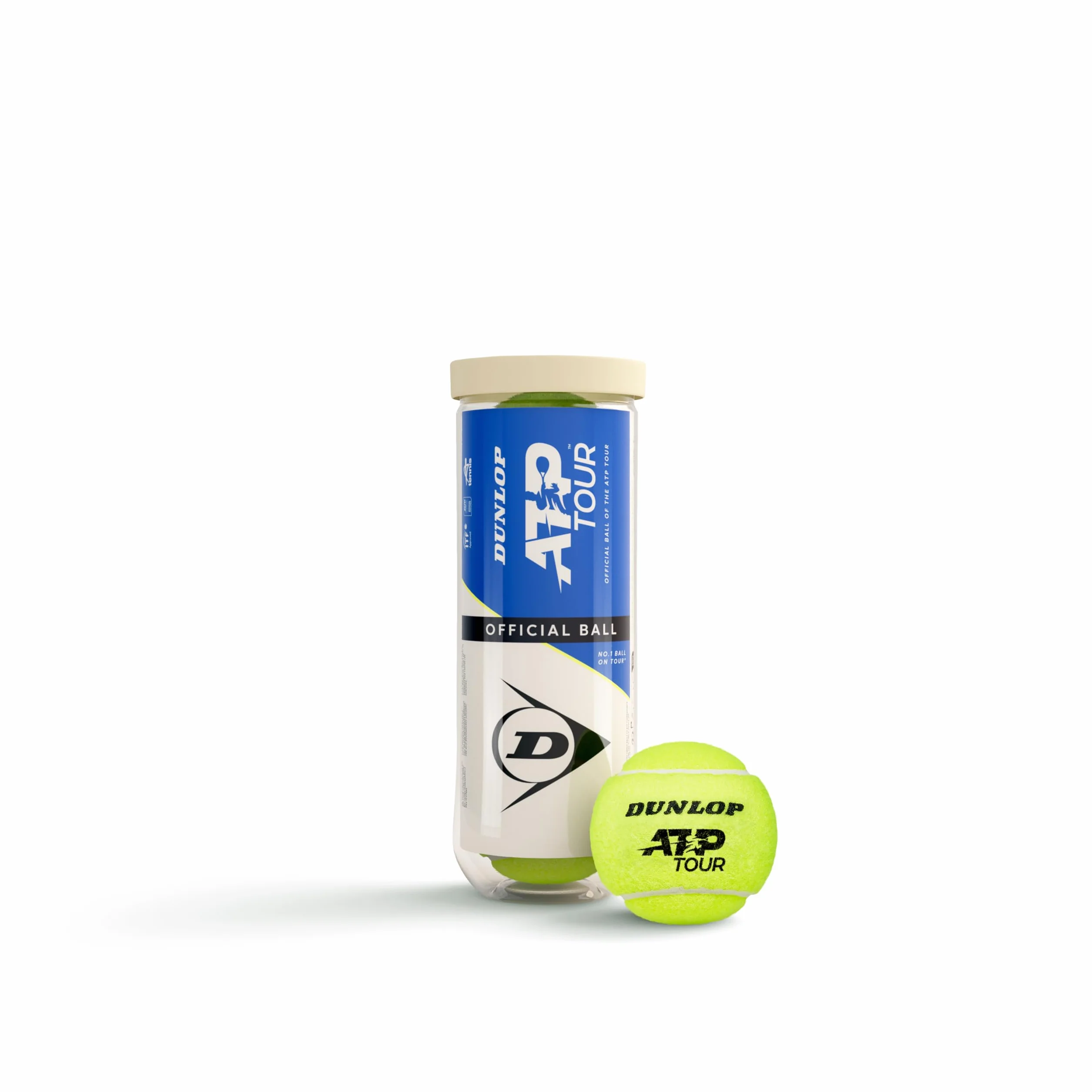 Dunlop Piłka tenisowa ATP Tour – do piasku, twardego podłoża i trawnika (3 piłki)
