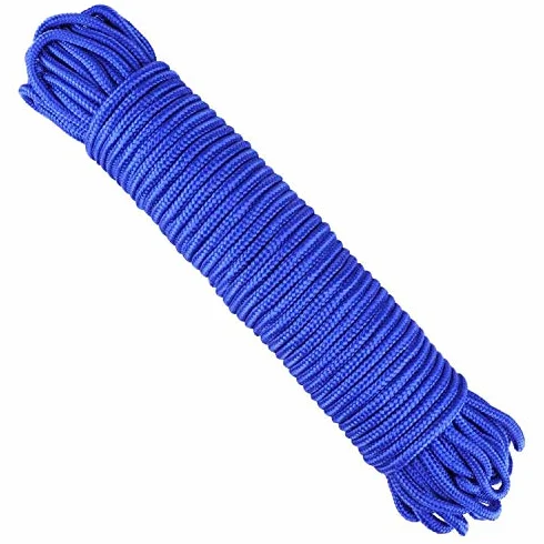 G2PLUS Lina 30 m x 6 mm Niebieska lina PP Sznurek do wiązania Nylonowa lina wielofunkcyjna Obciążenie rozrywające: 260 kg
