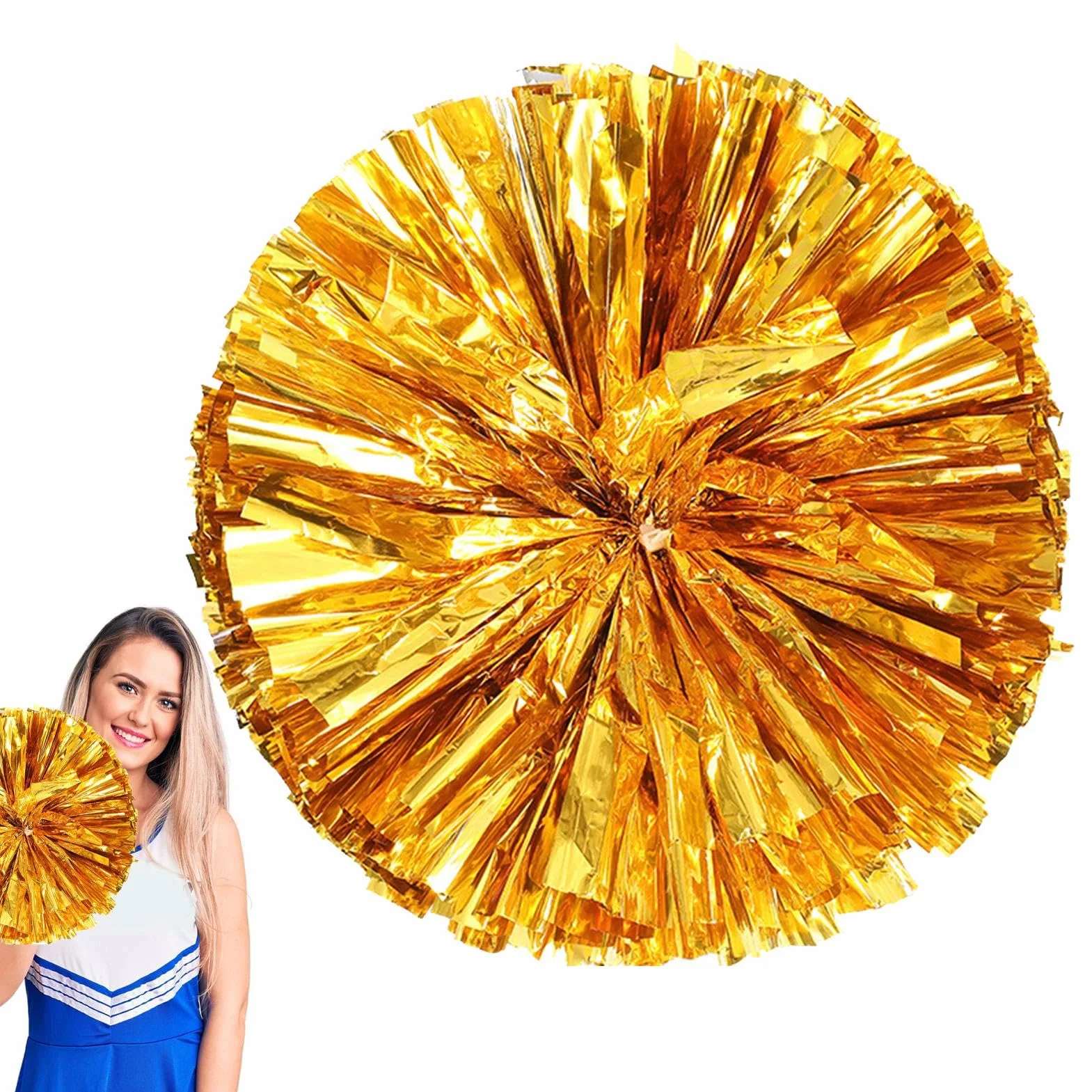 Pompony cheerleaderki, duża cheerleaderka dla dzieci, 30 cm/11,8 cala, gra taneczna, zespół ducha, przyjazne dla palców pierścionki dla dzieci i dorosłych, żywe akcesoria z pomponami