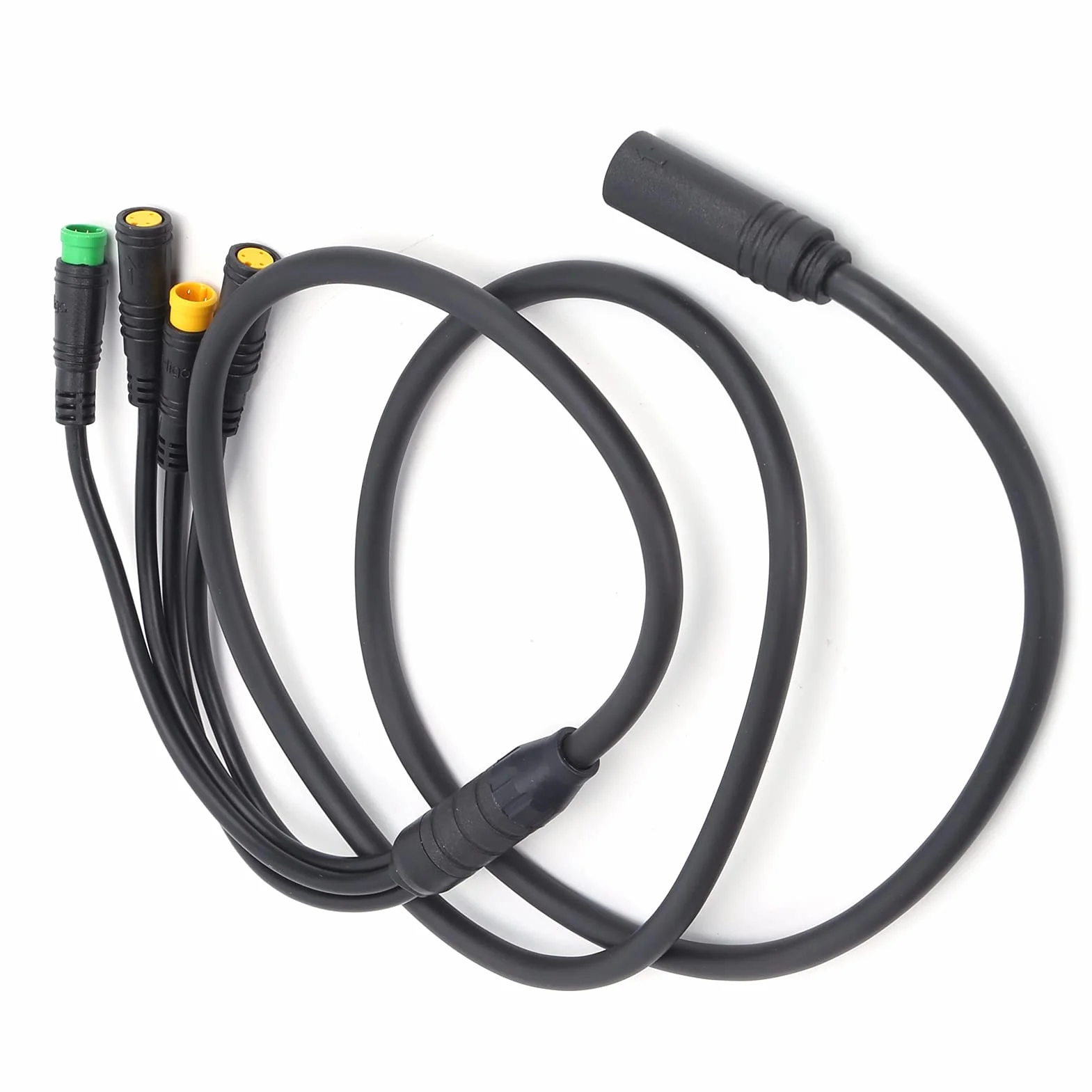 Kabel Rowerowy 1T4 dla BBS01/BBS02, Wodoodporny Przew¨®d z Nylonu, 103 cm, Kompatybilny z Wy?wietlaczem, Manetk? Gazu i D?wigni? Hamulca do Silnika Centralnego