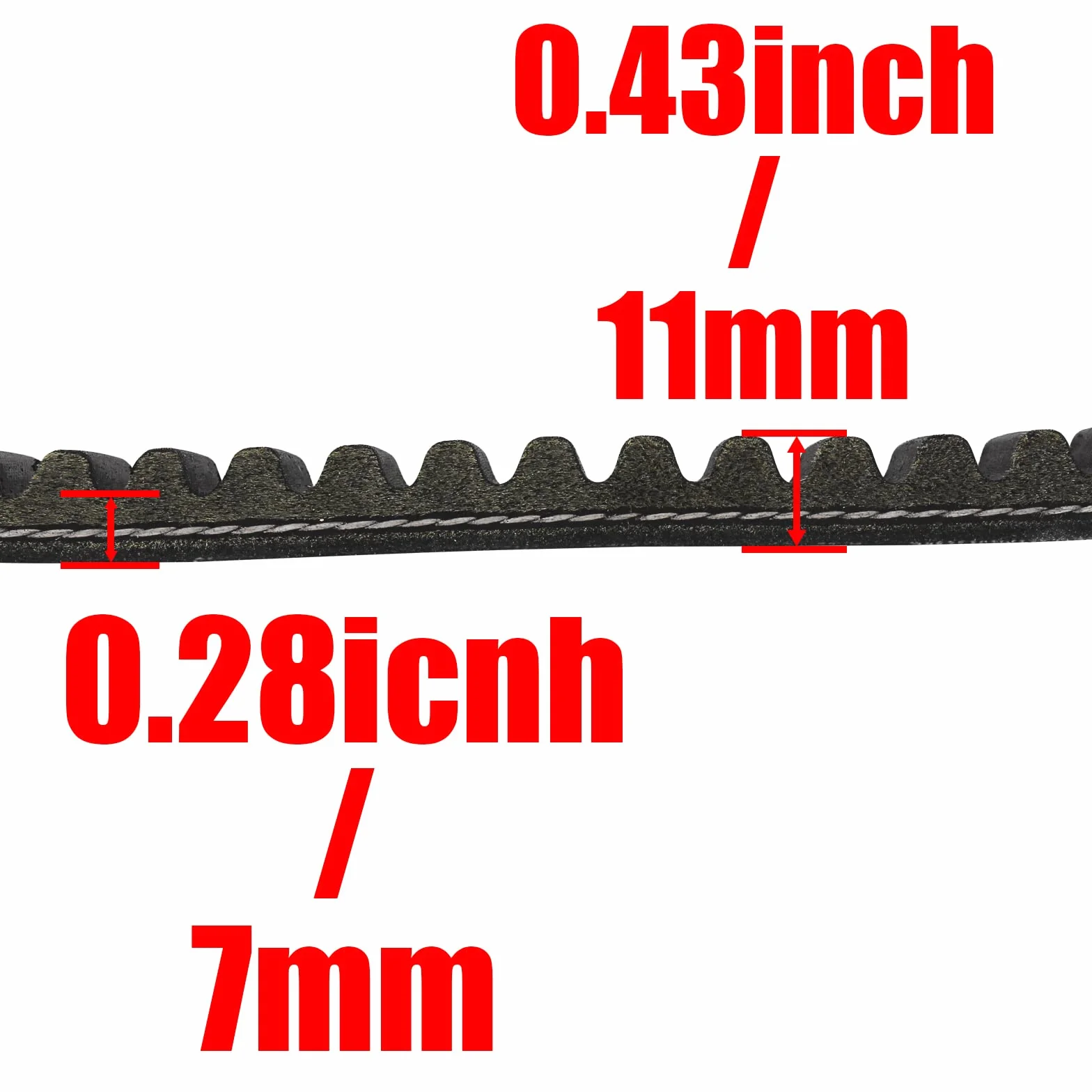 Pasek napędowy, 100% nowy, kompatybilny z Yamaha G2 G3 G5 G8 G9 G11 G14 G16 G19 G20 G21 G22 G23 G27 G28 G29 wózki klubowe, szerokość 1,1 cala, długość 39,76 cala, kolor czarny