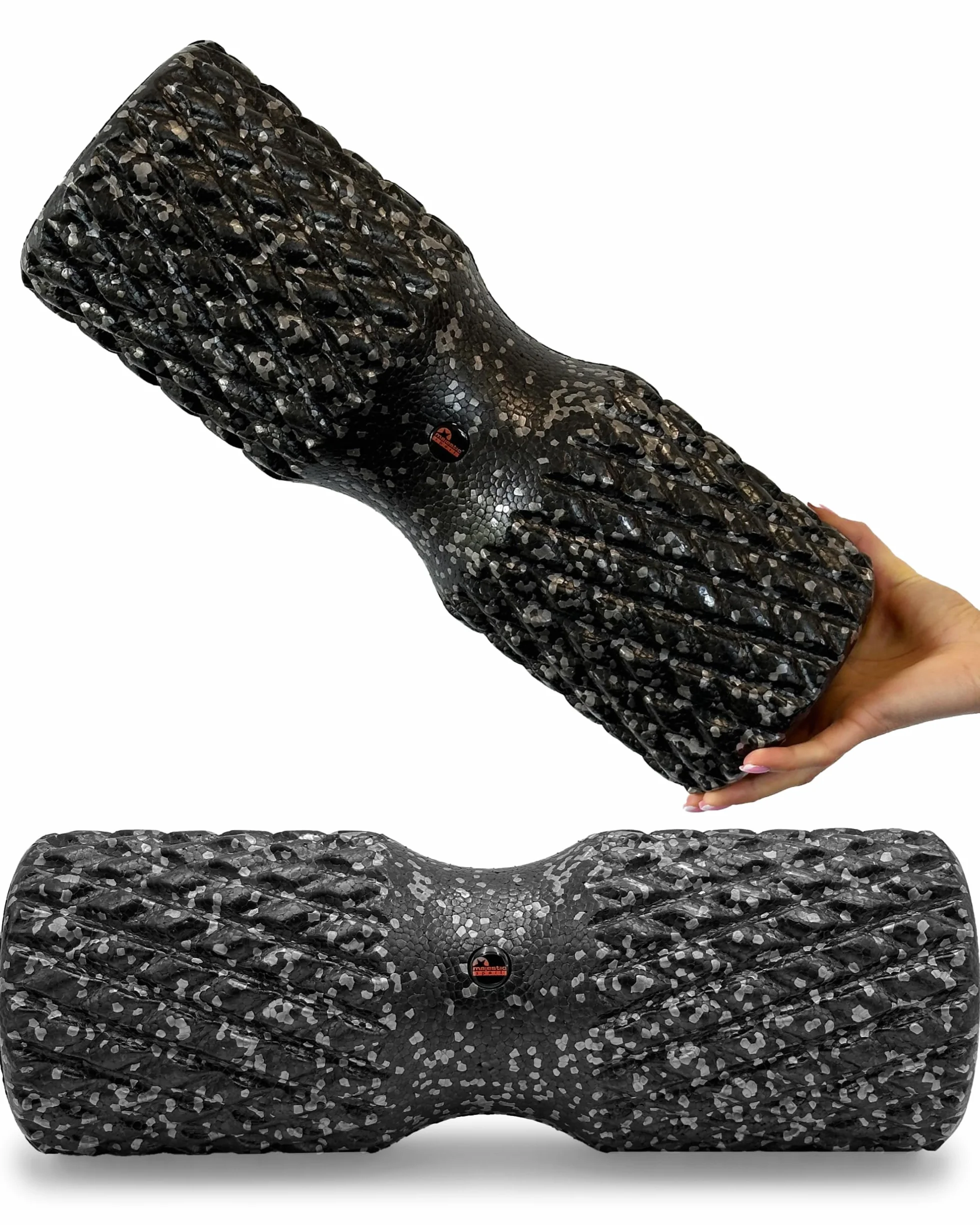 Tenso Doble – zaawansowany wałek do masażu z hipoalergicznej pianki EPP (42 cm x 15 cm, 185 g) do ukierunkowanego masażu pleców i mięśni