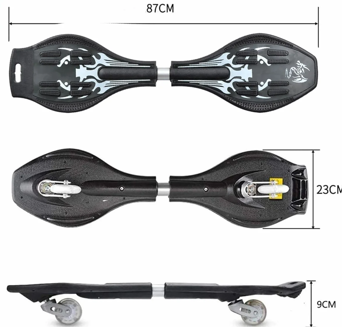Waveboard Deskorolka dla Dzieci i Nastolatków, z Kółkami, do Surfowania na Lądzie