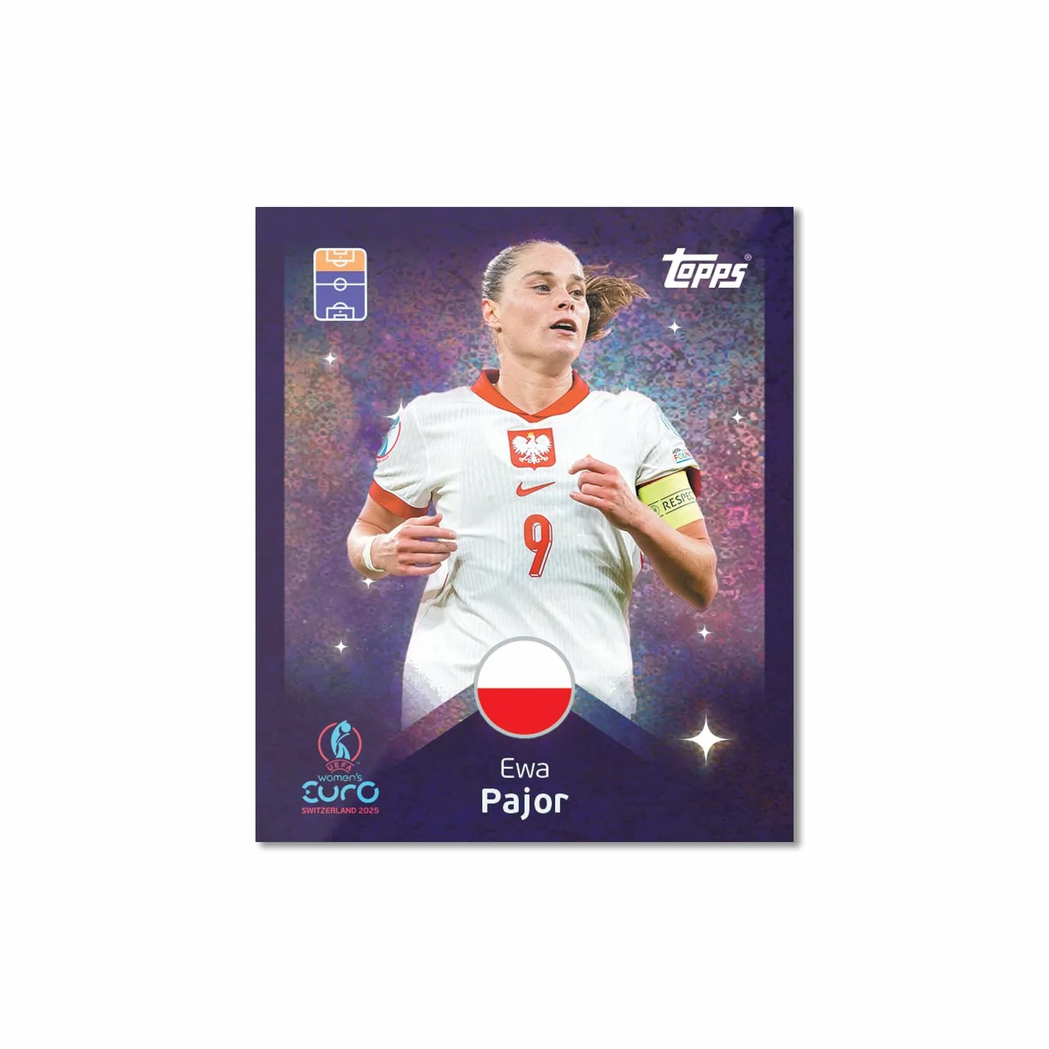 Topps Official Women's Euros 2025 Sticker Collection Box 300 naklejek