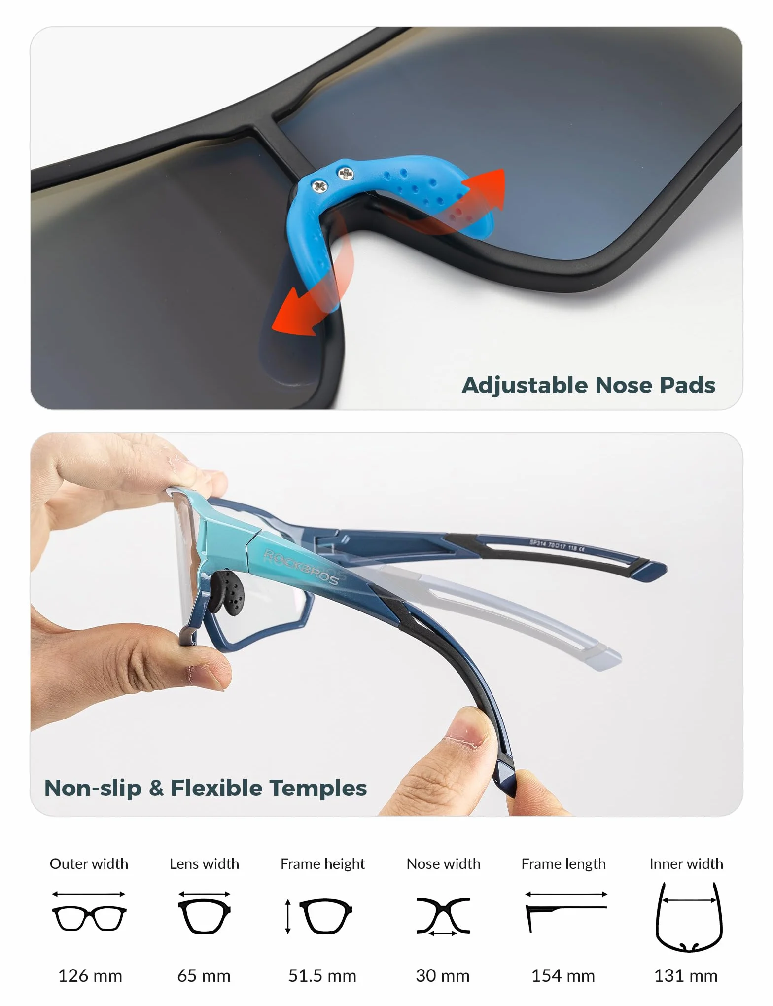 ROCKBROS Dziecięce Okulary Rowerowe Sportowe Ochrona UV400 Polaryzacyjne Przeciwsłoneczne TR90 Elastyczna Oprawka dla Chłopców i Dziewczynek Ochronne Sporty Outdoorowe