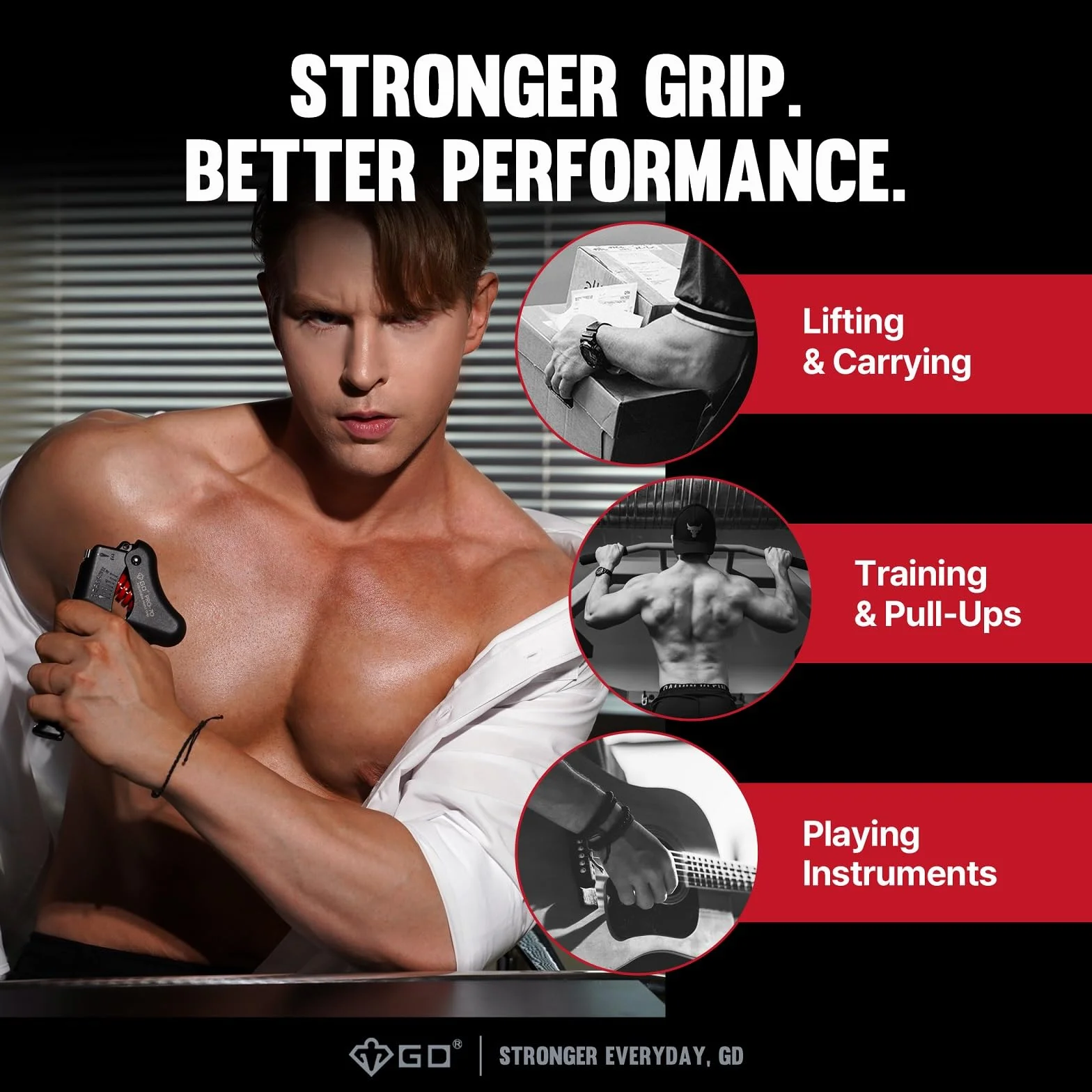 GD Grip Pro-70 regulowany wzmacniacz uchwytu ręcznego (55 do 70 kg)