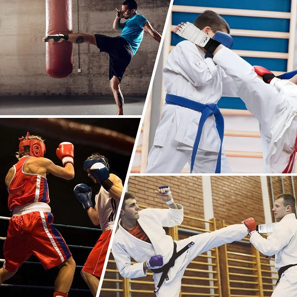 Langray Pie Protector Taekwondo Tobillera Soporte Protección Equipo de Entrenamiento de Boxeo MMA Saco de Boxeo Karate Artes Marciales Kickboxing Kung Fu