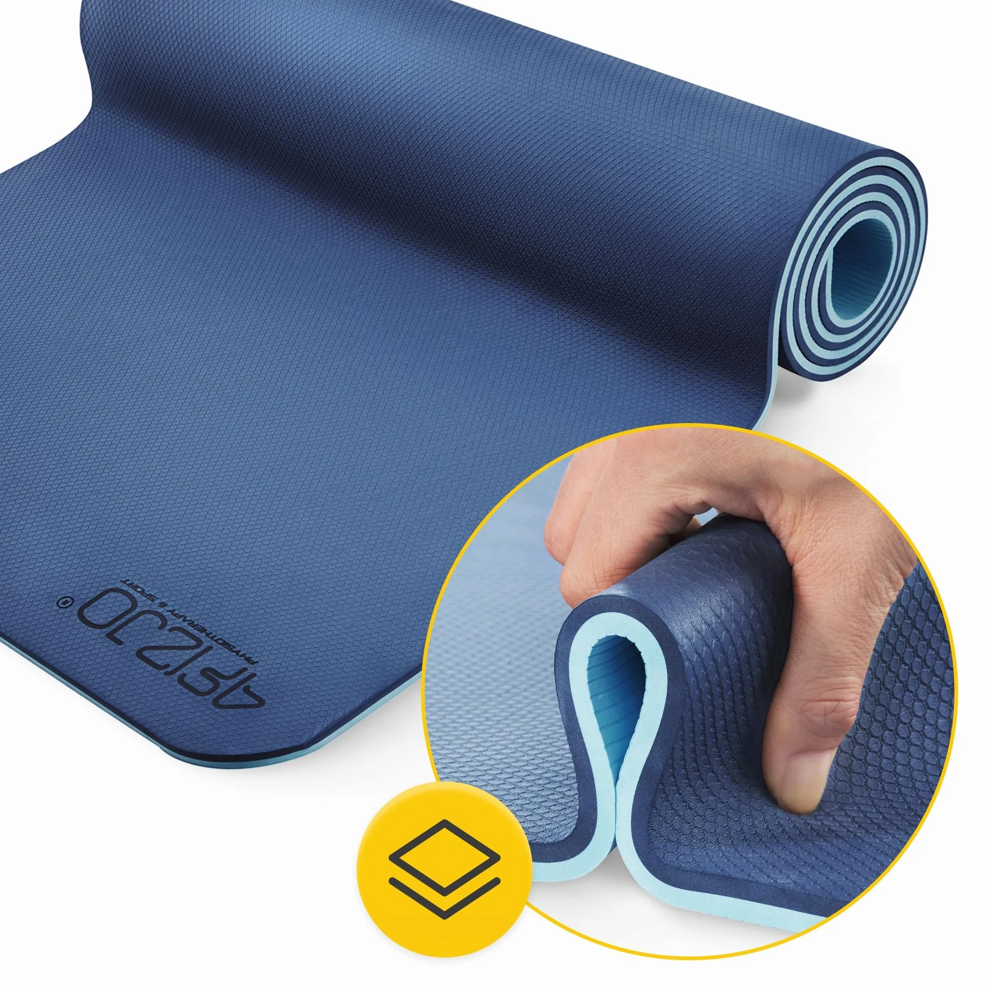Mata do ćwiczeń joga fitness dwustronna antypoślizgowa 6mm
