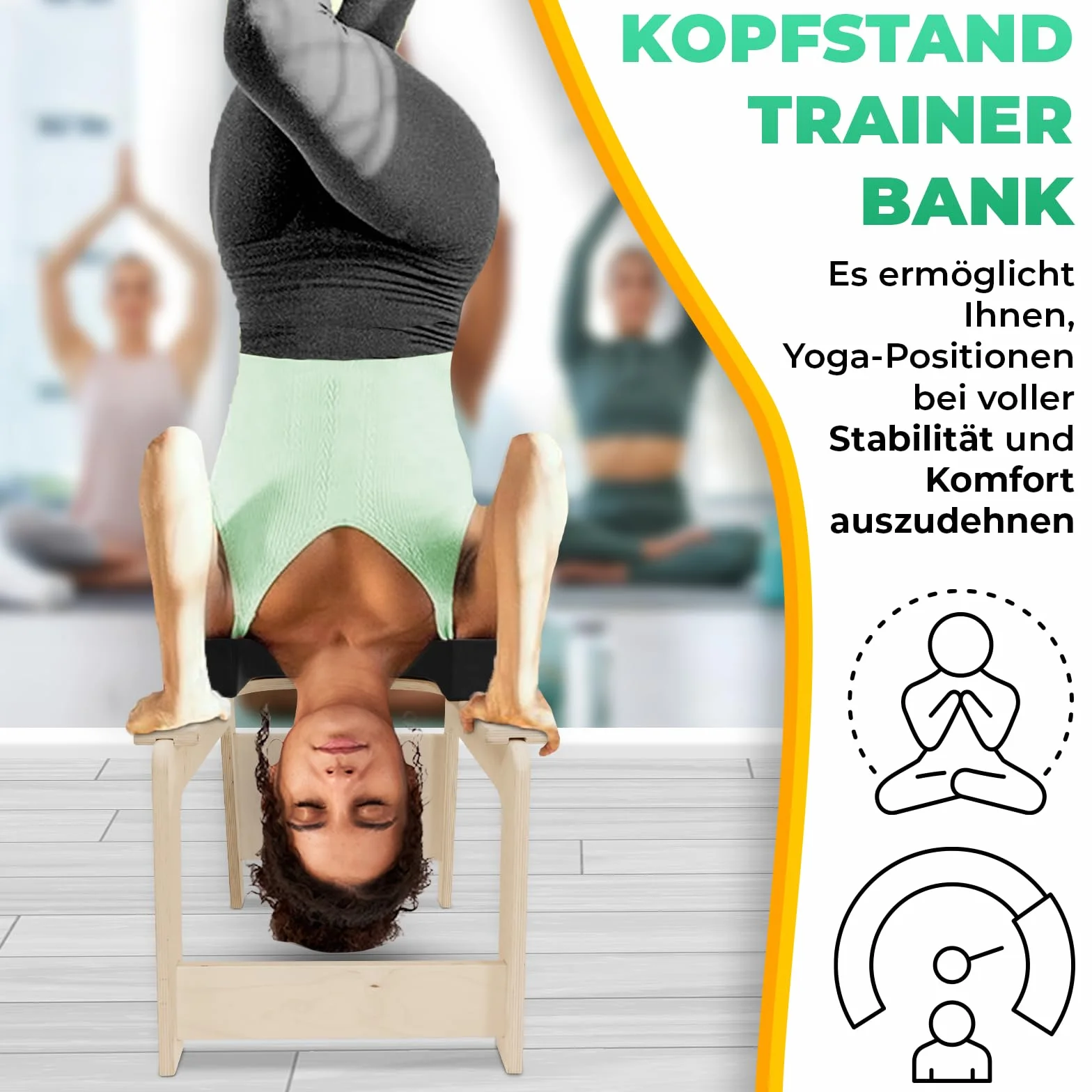 Wysokiej jakości krzesło do jogi i taboret – Made in Europe – do fitnessu, medytacji i relaksu