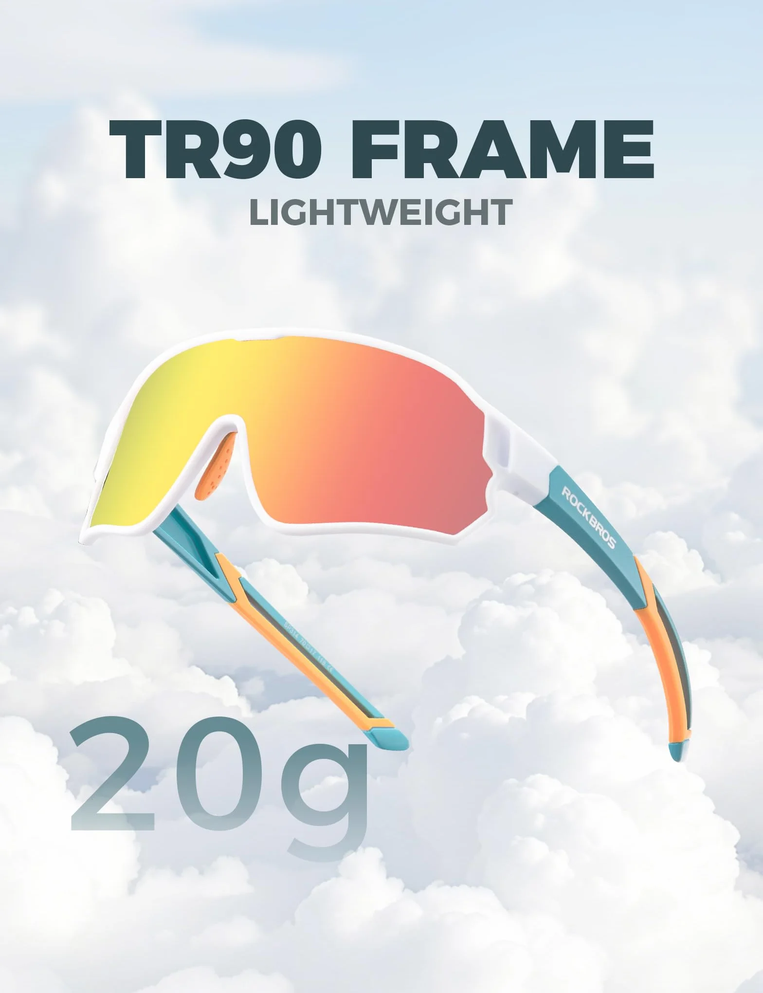 ROCKBROS Dziecięce Okulary Rowerowe Sportowe Ochrona UV400 Polaryzacyjne Przeciwsłoneczne TR90 Elastyczna Oprawka dla Chłopców i Dziewczynek Ochronne Sporty Outdoorowe