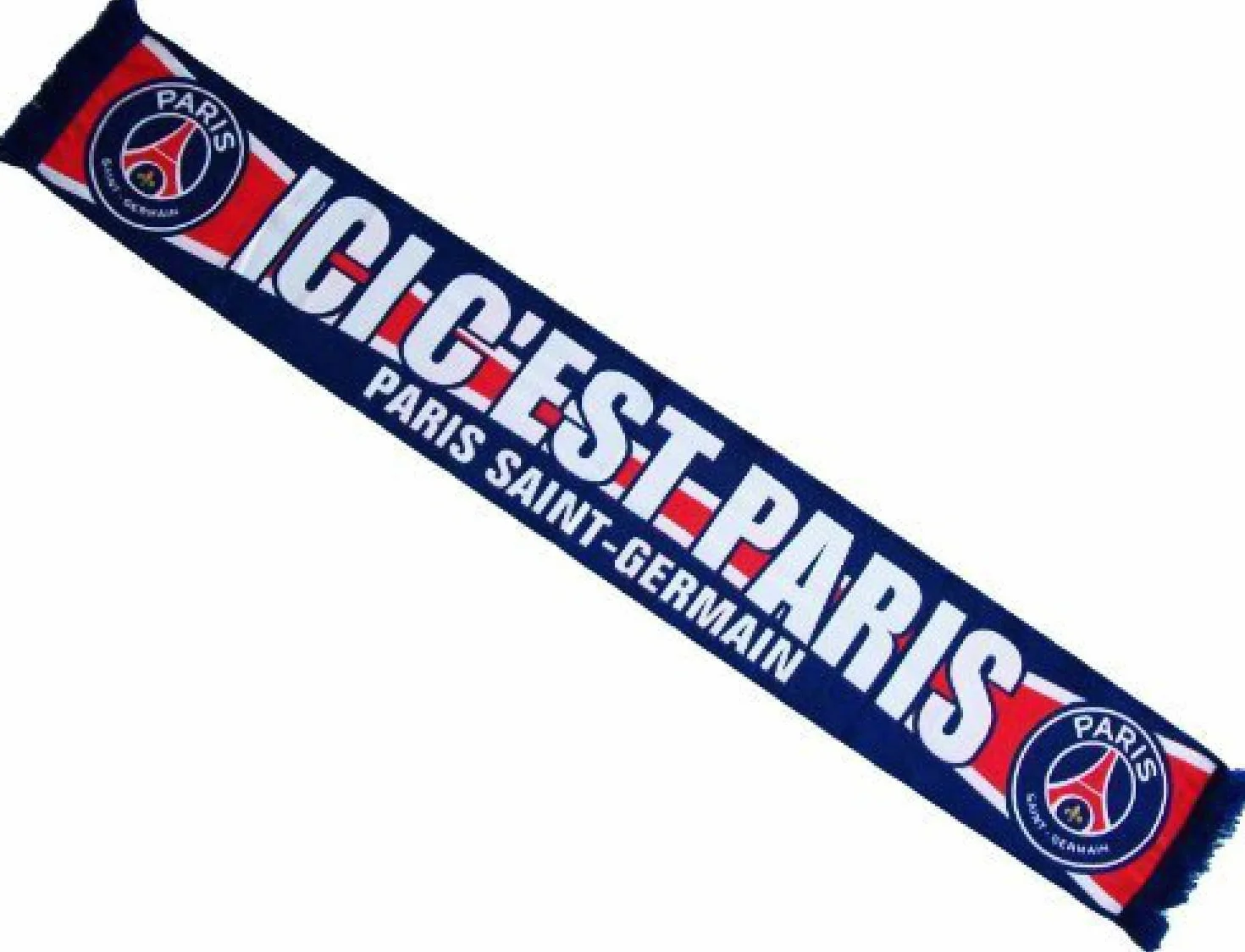 PARIS SAINT GERMAIN Szal firmy PSG - oficjalny produkt 1. Liga piłkarska - długość 138 cm