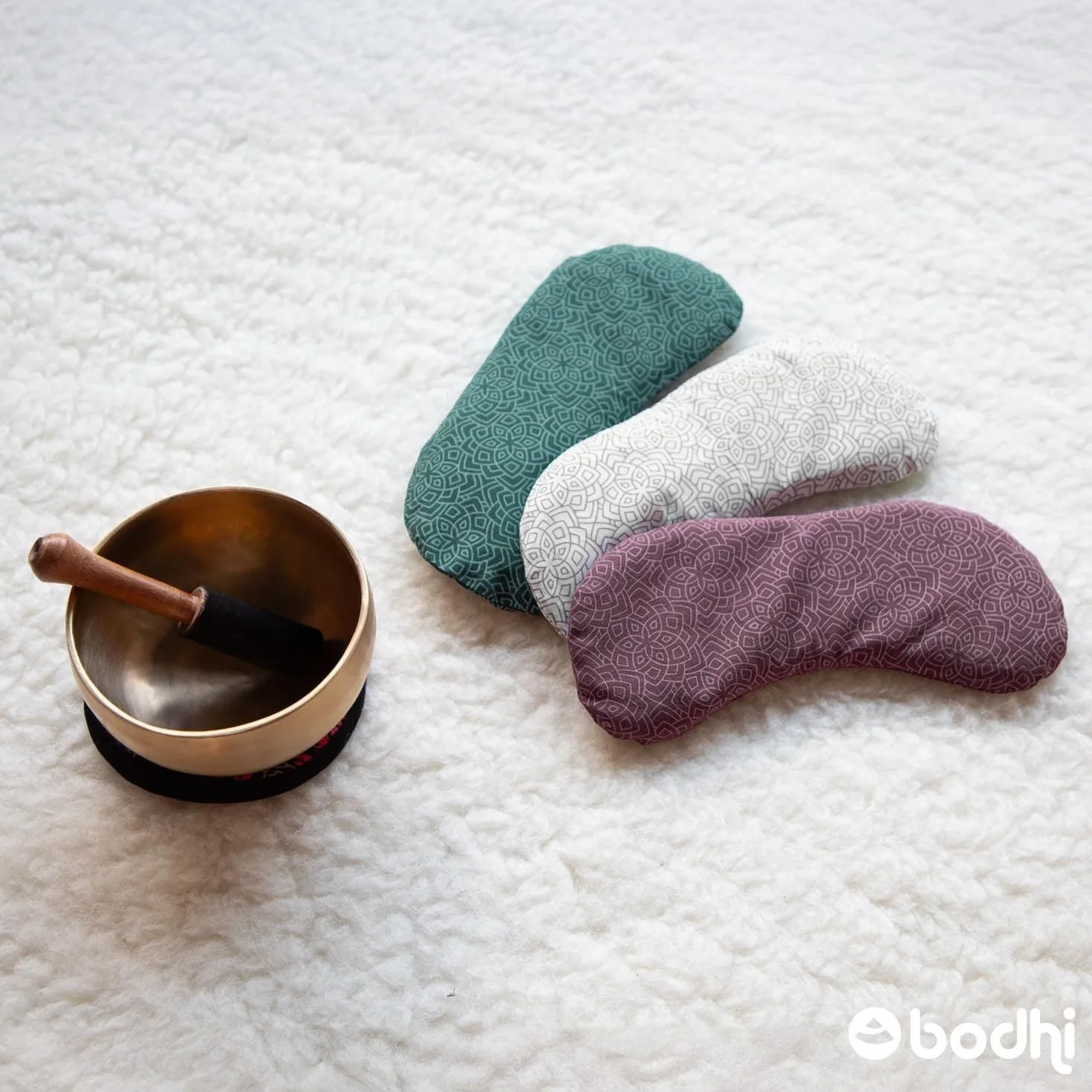 Bodhi Miękka poduszka pod oczy z bawełny, wypełnienie z ekologicznego nasion lnu i ekologicznej lawendy, wegańska, maska na oczy do jogi, relaksu i medytacji, dostępna w wielu wzorach
