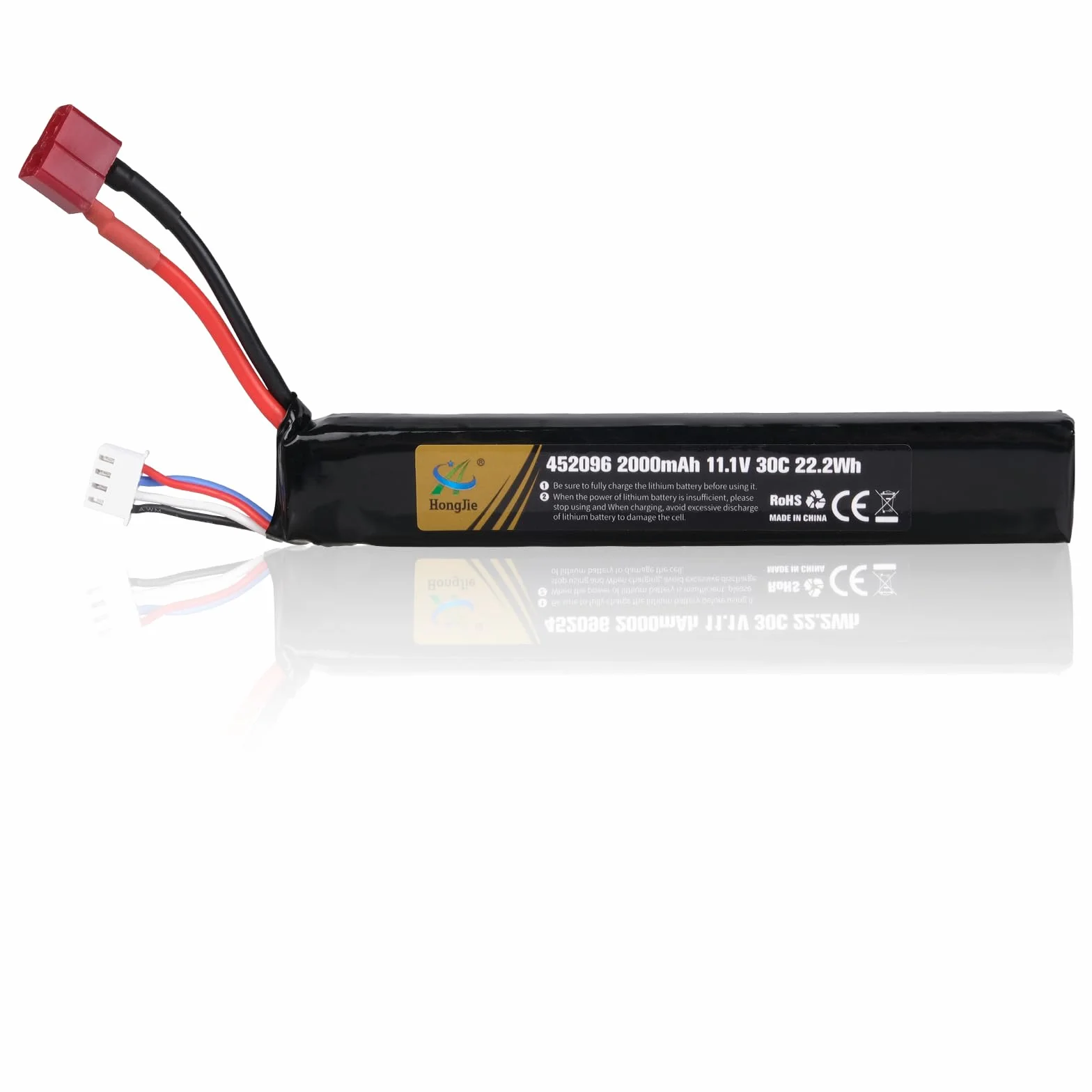 11,1 V 2000 mAh 30C 3S LiPo Akumulator z wtyczką Deans-T do karabinów Airsoft M4, M110, AK47, L85, MP5, Scar, M249, AUG, AEG, MP5K, M60, RPK, PKM