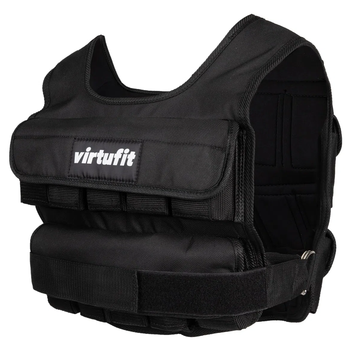 VirtuFit Regulowana kamizelka obciążeniowa Pro – 10 kg – czarna – kamizelka treningowa – trening siłowy