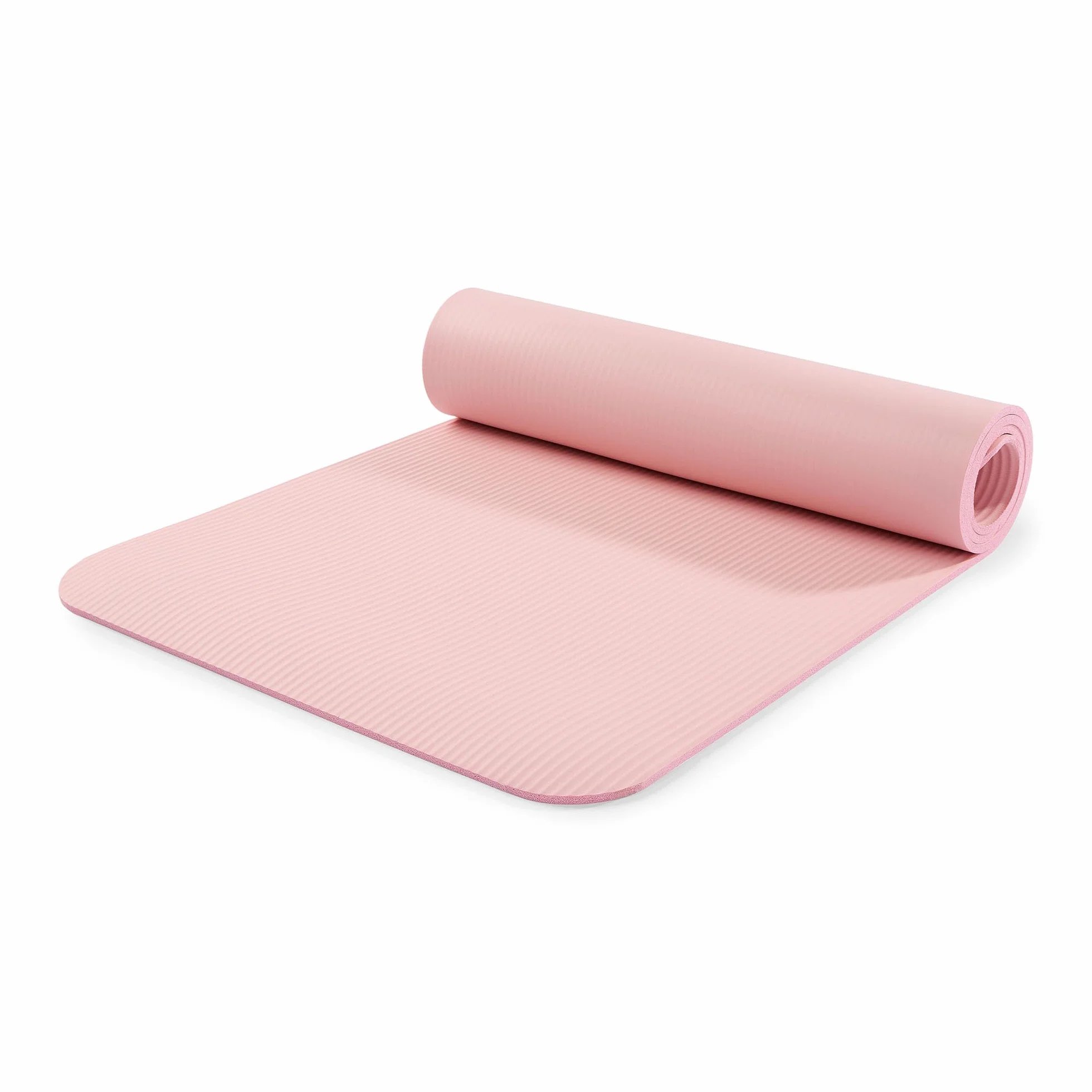 HyperMotion Mata do Ćwiczeń Fitness i Jogi NBR 183x61x0,8 cm Różowa, Antypoślizgowa, 8 mm, z Paskiem do Ćwiczeń i Przenoszenia, do Jogi, Pilatesu i Stretchingu