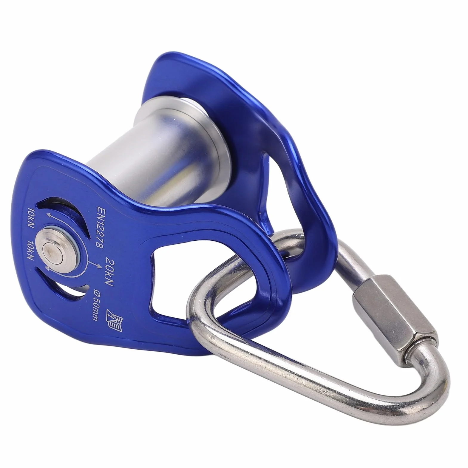 RiToEasysports Kółko do slackline ze stopu aluminium dla dorosłych dzieci, bloczek sportowy Zipline na świeżym powietrzu, łatwe przesuwanie, wszechstronne zastosowanie