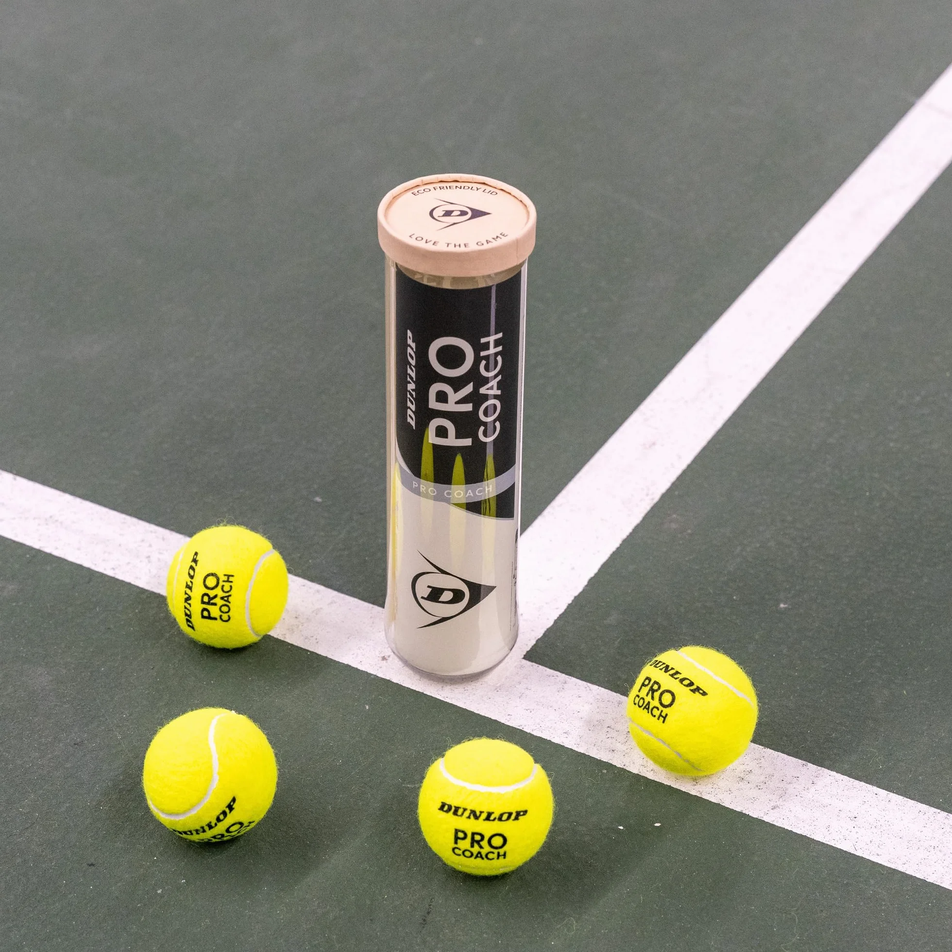 DUNLOP Piłka tenisowa Pro Coach – do coachingu i jednostek treningowych (4 piłki)