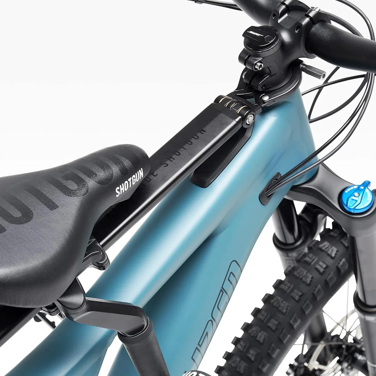 Kids Ride Shotgun – Pro dziecięce siodełko rowerowe + kierownica – montaż z przodu, dla dzieci w wieku od 18 miesięcy do 5 lat, pasuje do większości nowoczesnych rowerów górskich i e-bike’ów